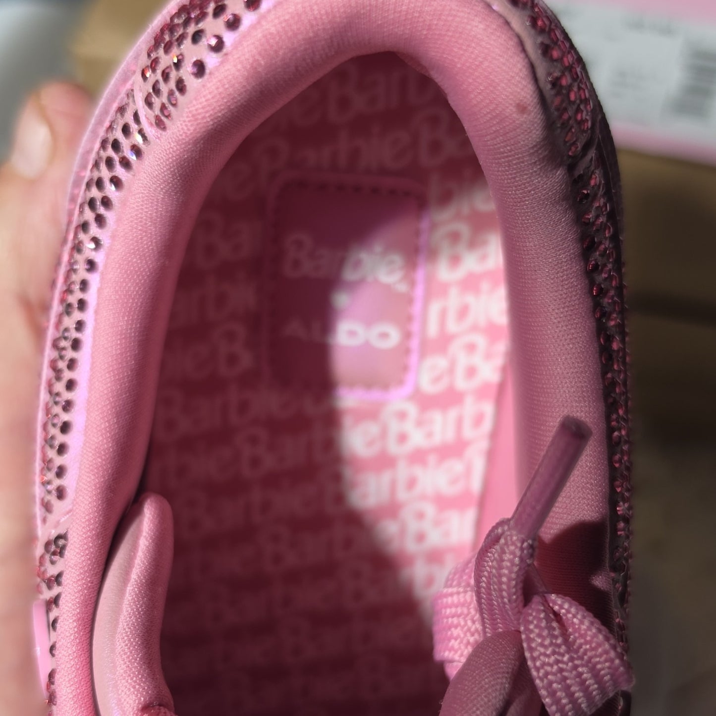 BARBIE ALDO KIDS SNEAKERS PINK GLITTER