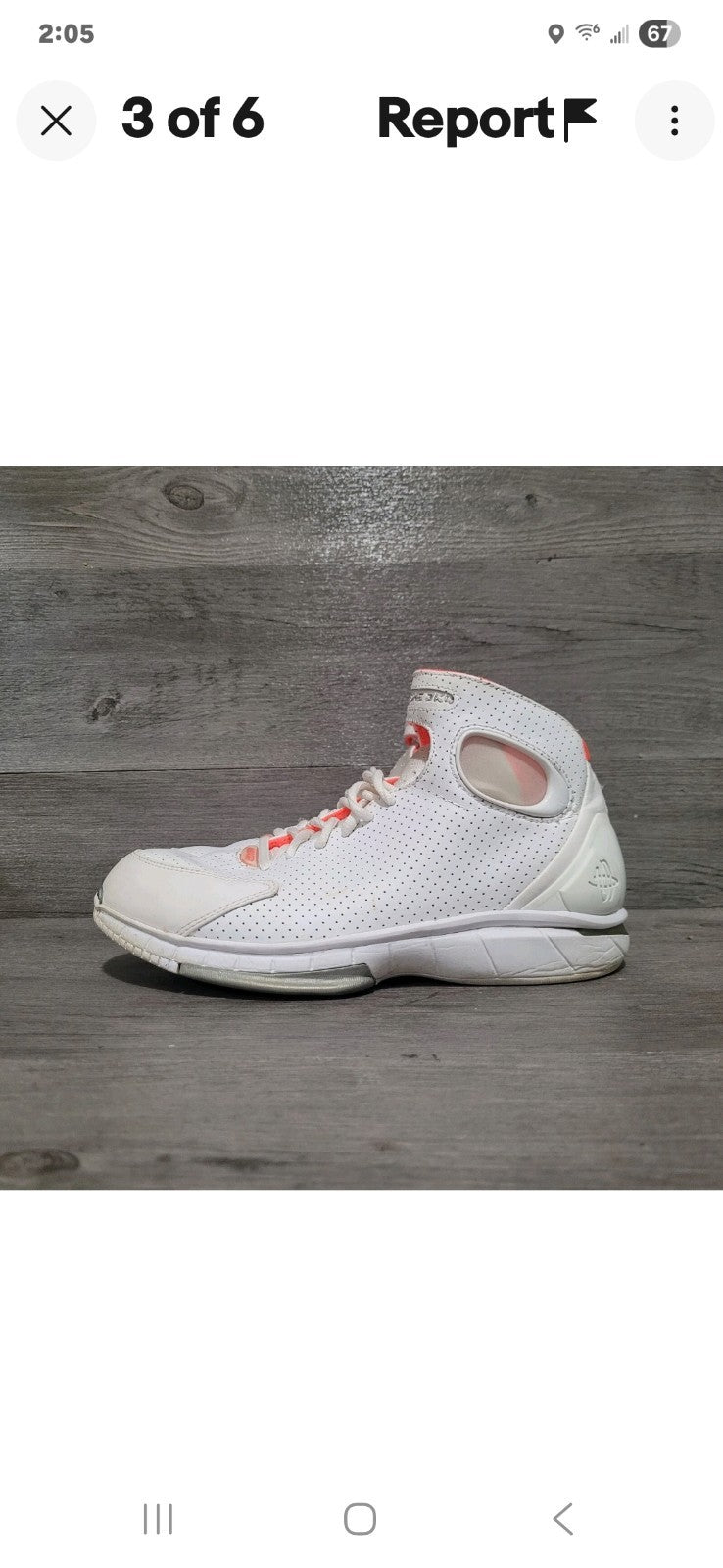 Nike Air Zoom Drive White Red Men's Basketball Shoes Perforated Mid Top