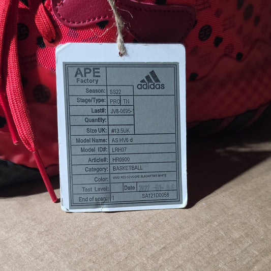 adidas James Harden AS HV6 d Vivid Red Basketball Shoes US 14 UK 13.5