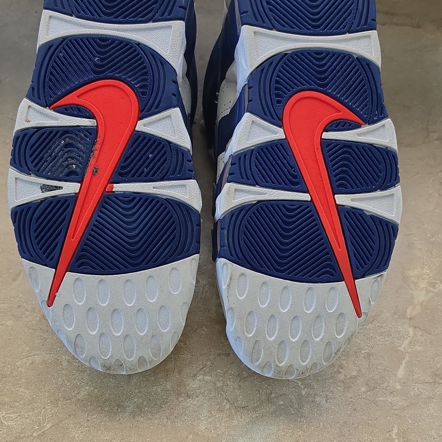Nike Air More Uptempo White/Blue/Red Men's High Top Basketball Sneakers 2017