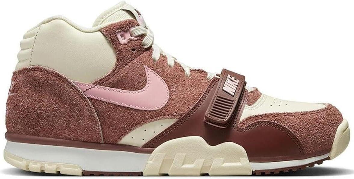 Nike Air Trainer 1 Valentine's Day Suede Men's Sneakers Brown Pink DM0522-201