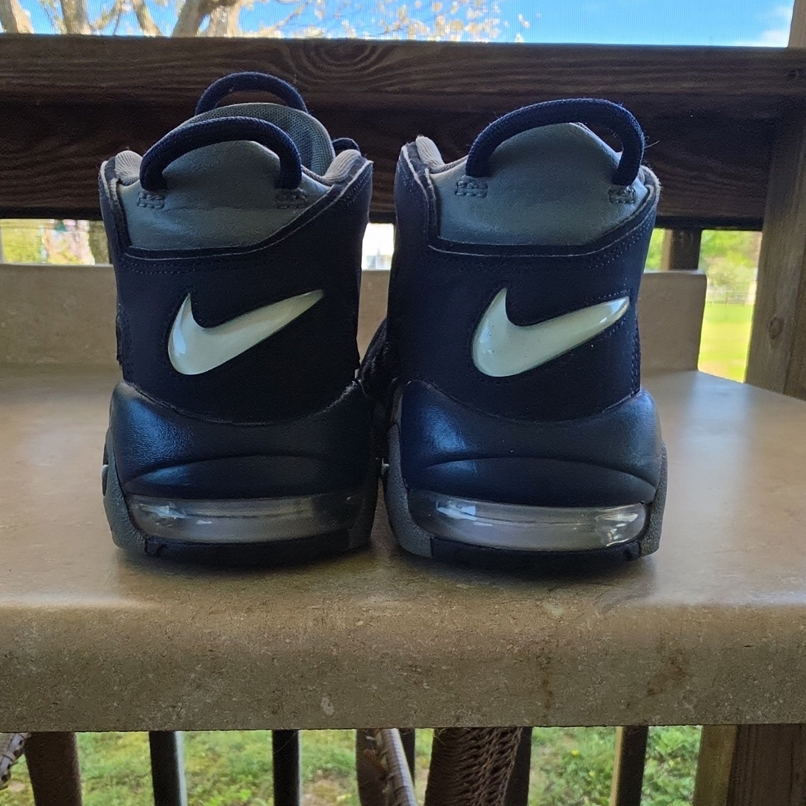 Nike Air More Uptempo Georgetown Gray Navy Blue Mid Top Sneaker 921948-003