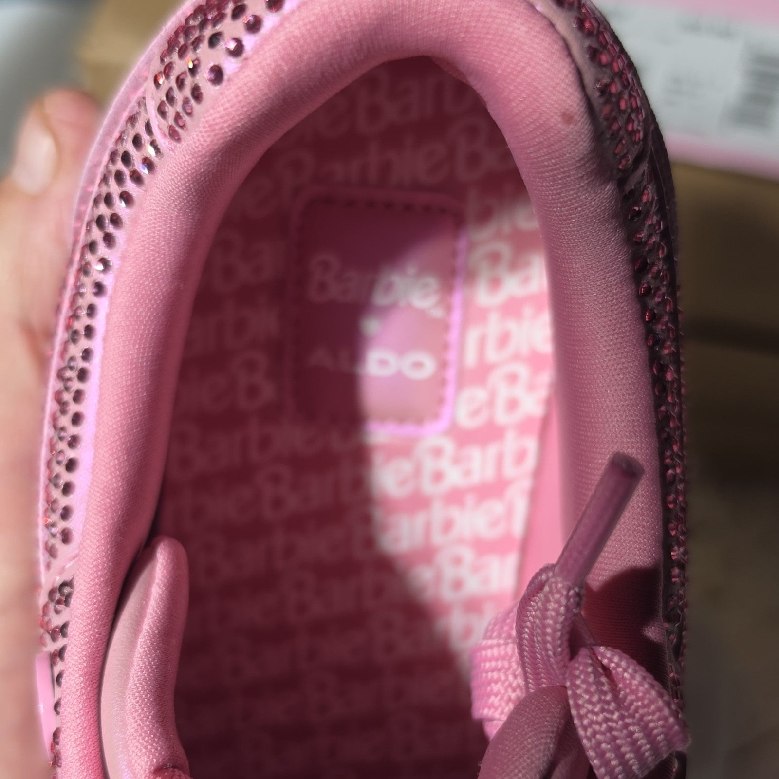 BARBIE ALDO KIDS SNEAKERS PINK GLITTER