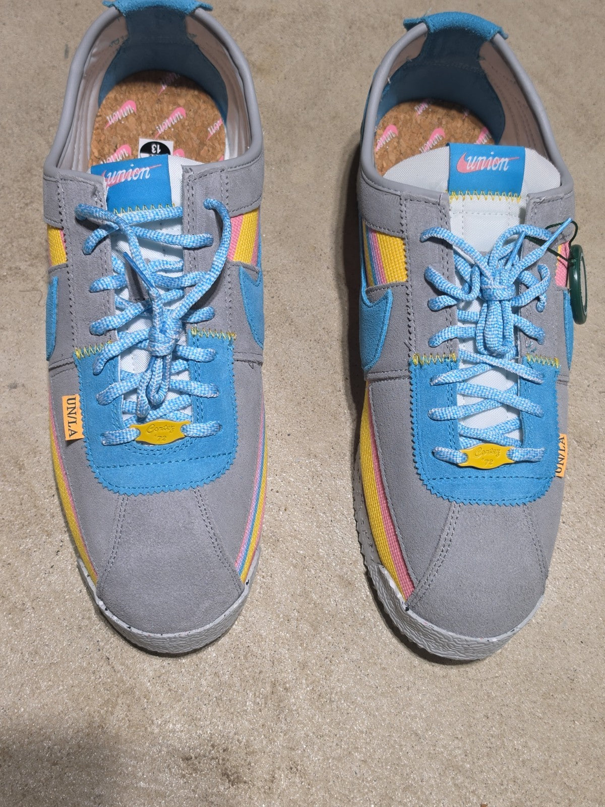 Nike Cortez SP x Union LA Shoes Light Gray Smoke Blue Fury SZ 13 ( DR1413-002 )