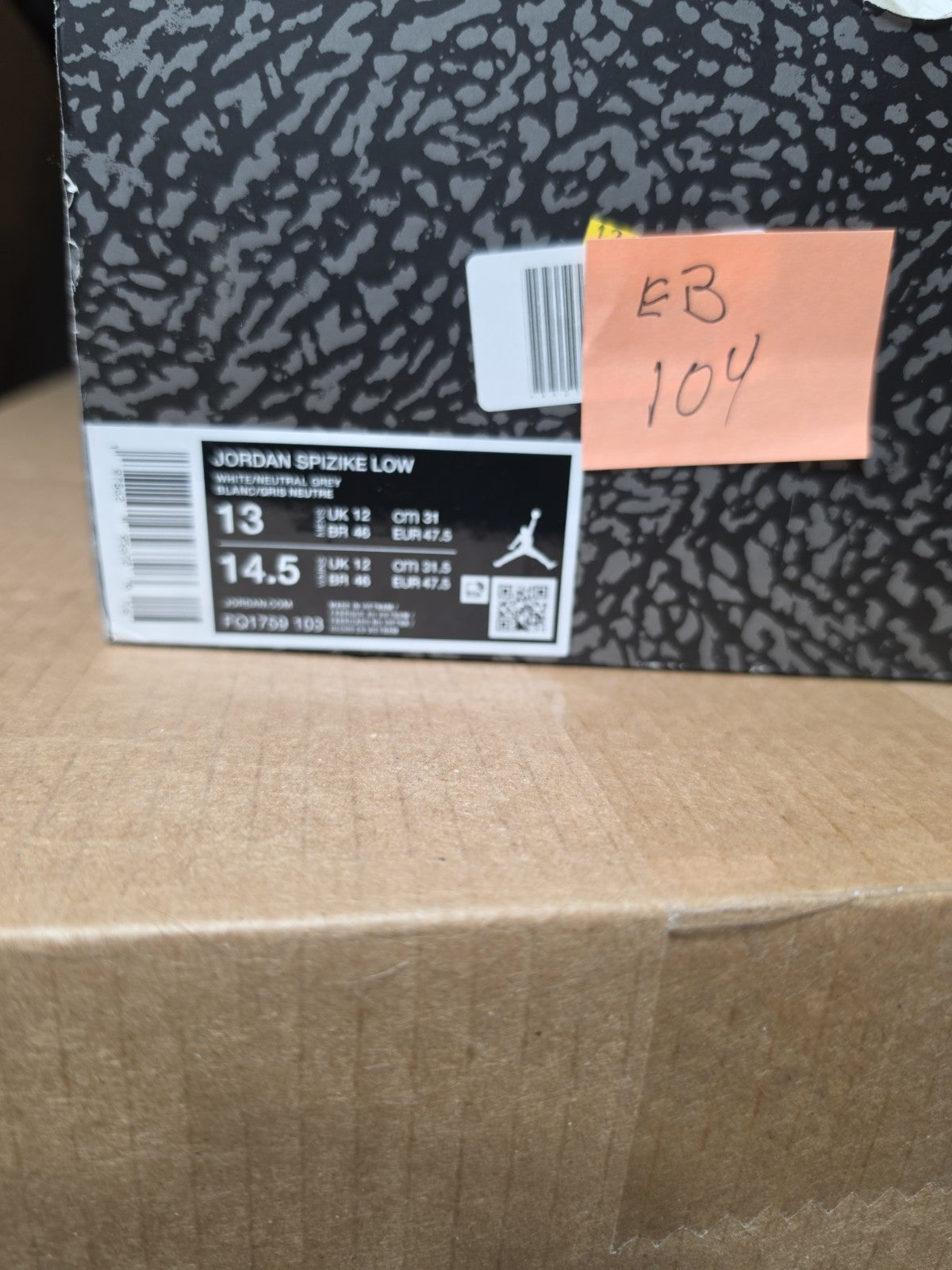 Size 13 - Air Jordan Spizike Low White Neutral Grey