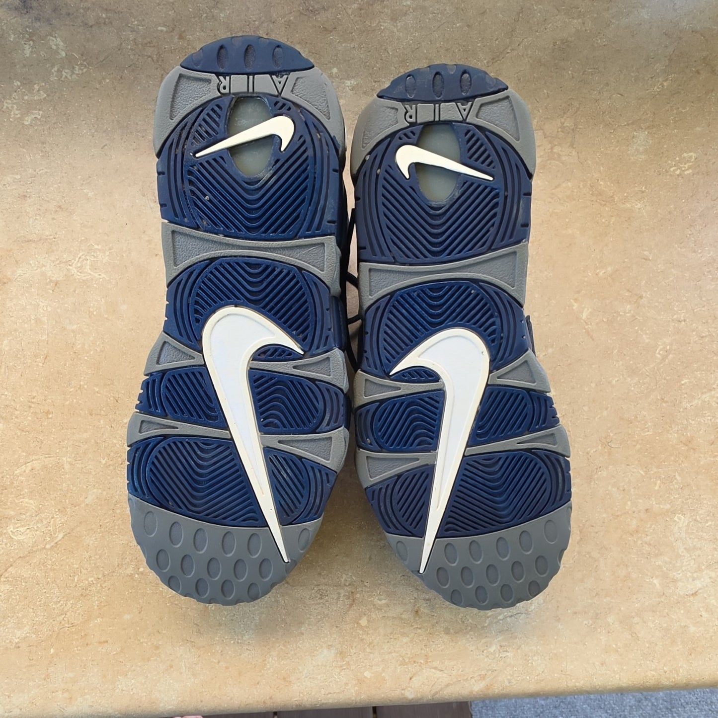 Nike Air More Uptempo Georgetown Gray Navy Blue Mid Top Sneaker 921948-003