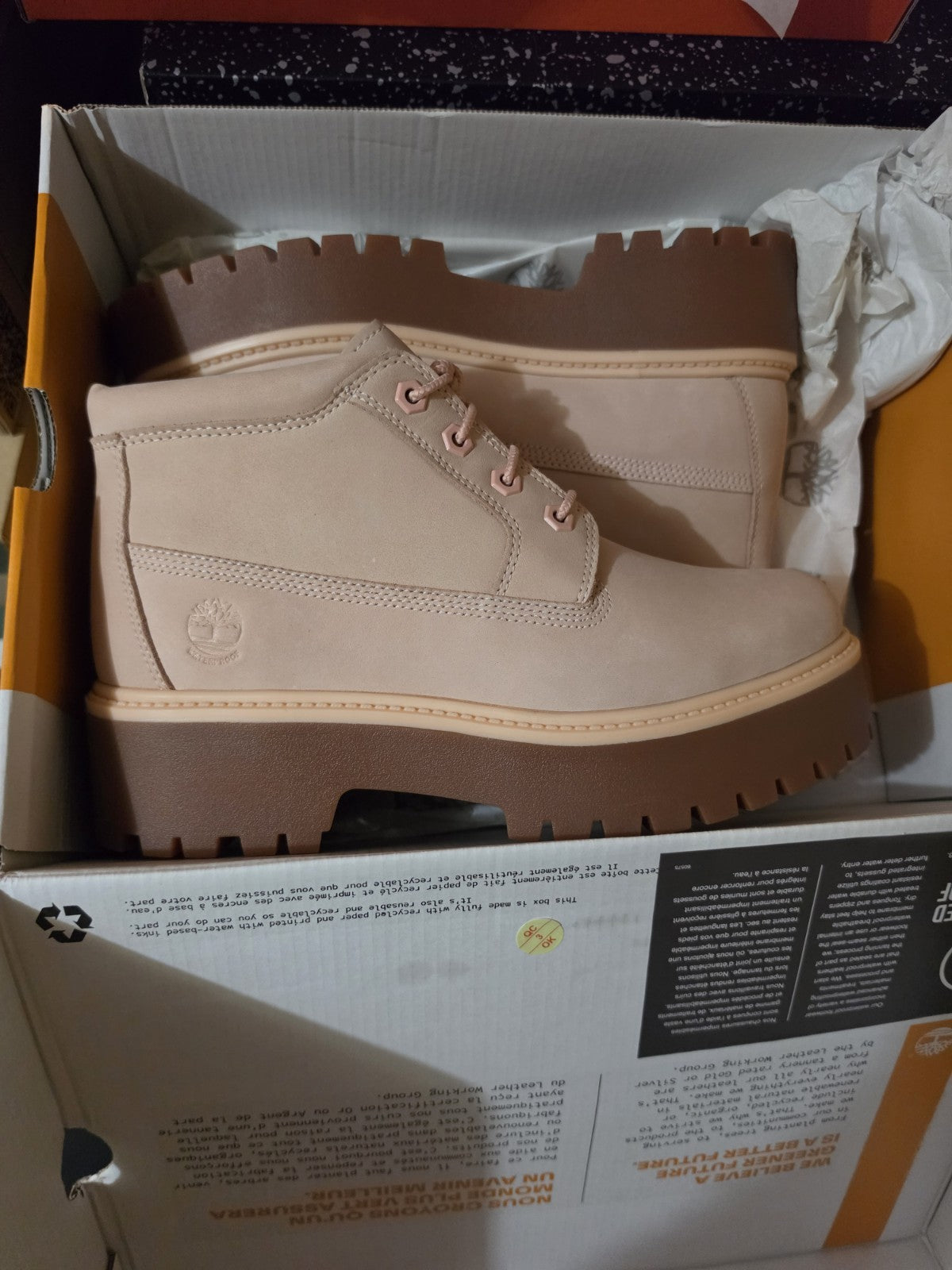 Timberland Stone Street Mid LC Chukka Pink Juniors Size 7 Boots TB0A6EJ9EKD