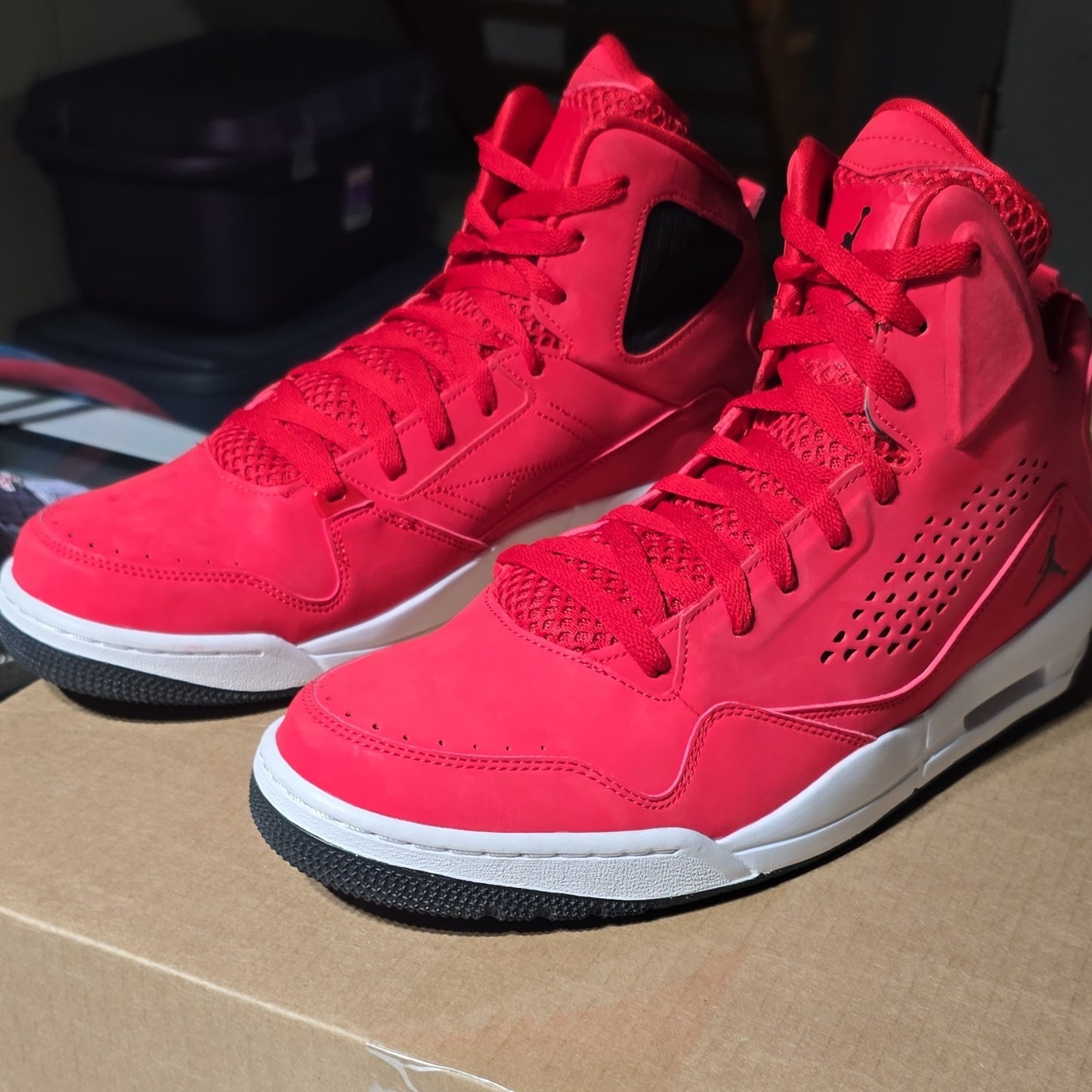 Jordan SC-3 Gym Red White Black High Top Men's Sneakers 629877-601