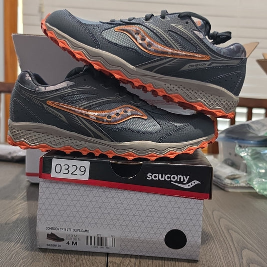 Saucony Cohesion TR14 LTT Men's Running Shoes Olive Camo Breathable US 4M