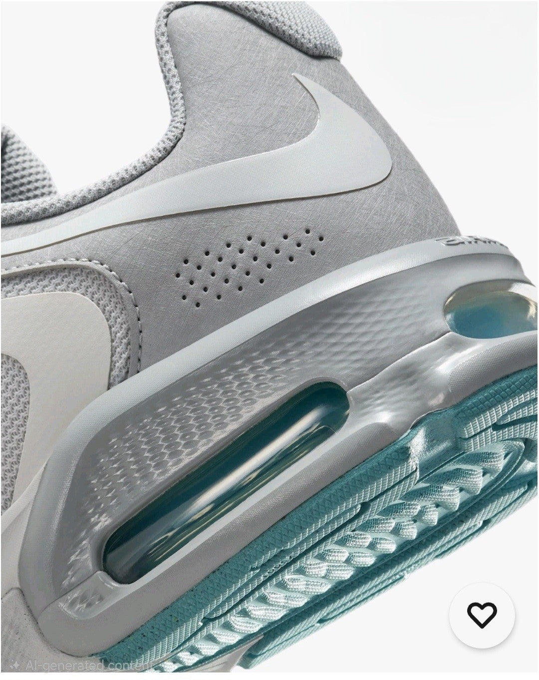 Nike Air Max Gray Teal Men's Sneakers Cushioned Mesh Athletic Shoes