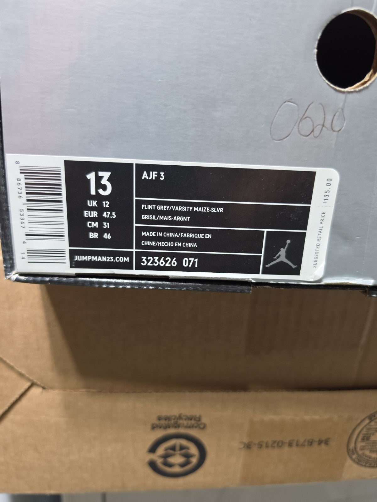 Size 13 - Air Jordan Fusion 3 Flint Grey