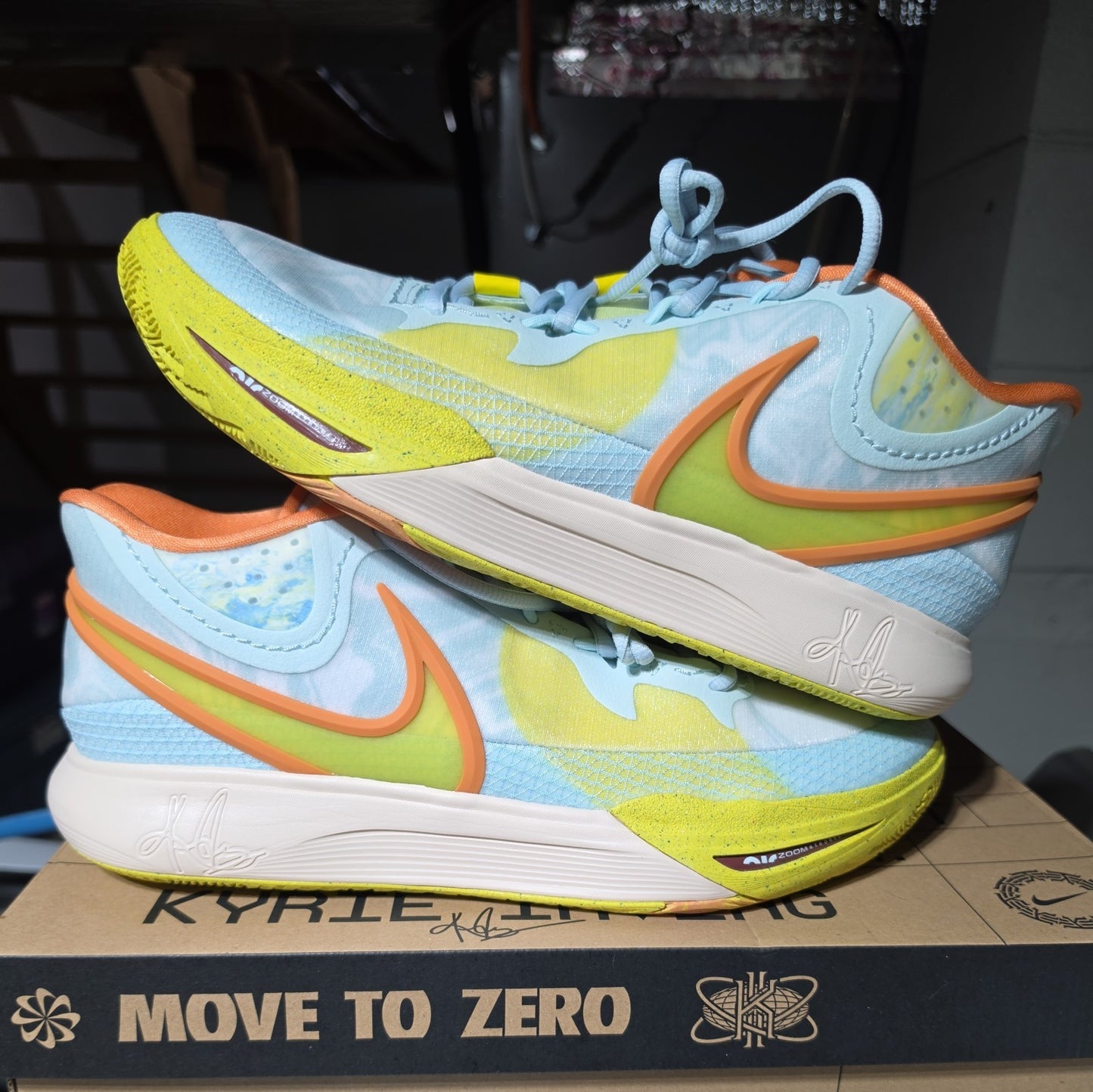 Nike Kyrie 8 Men's 13 Eagle Glacier Blue Yellow Strike Rare NIB DJ6017 400