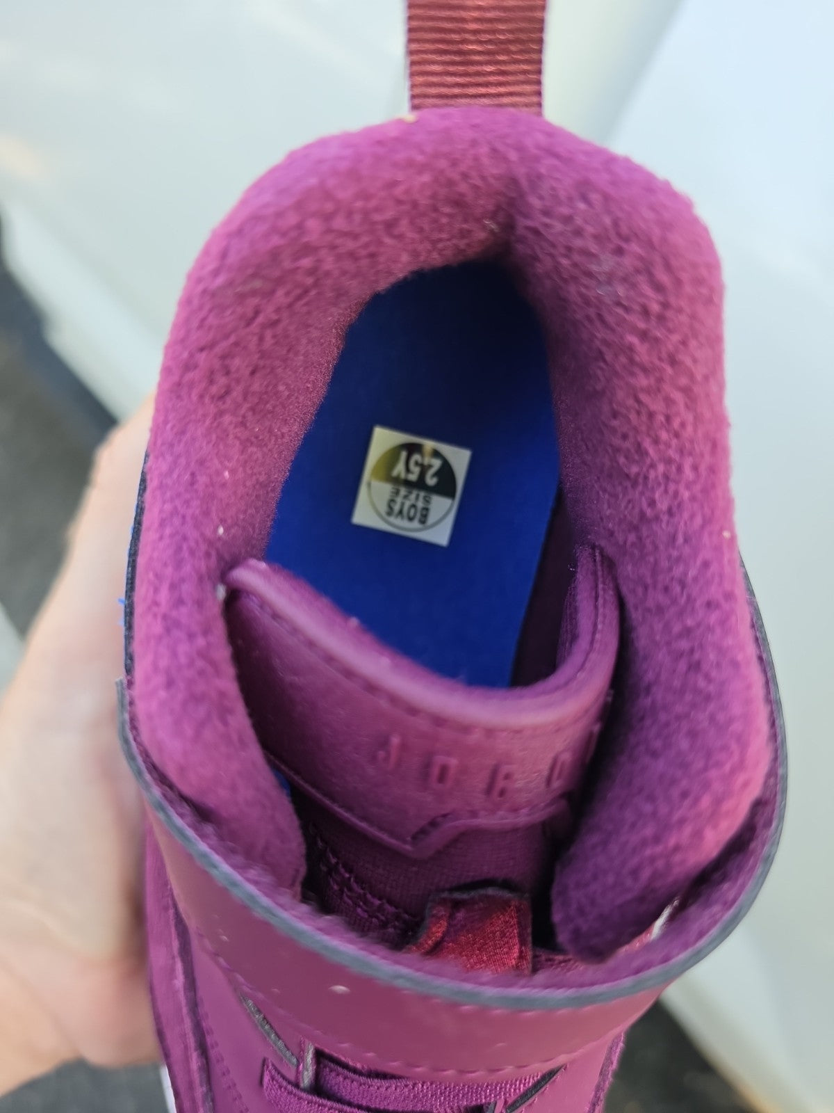 Jordan Spizike Low Youth Size 2.5 Purple White Athletic Shoes FQ3951 641