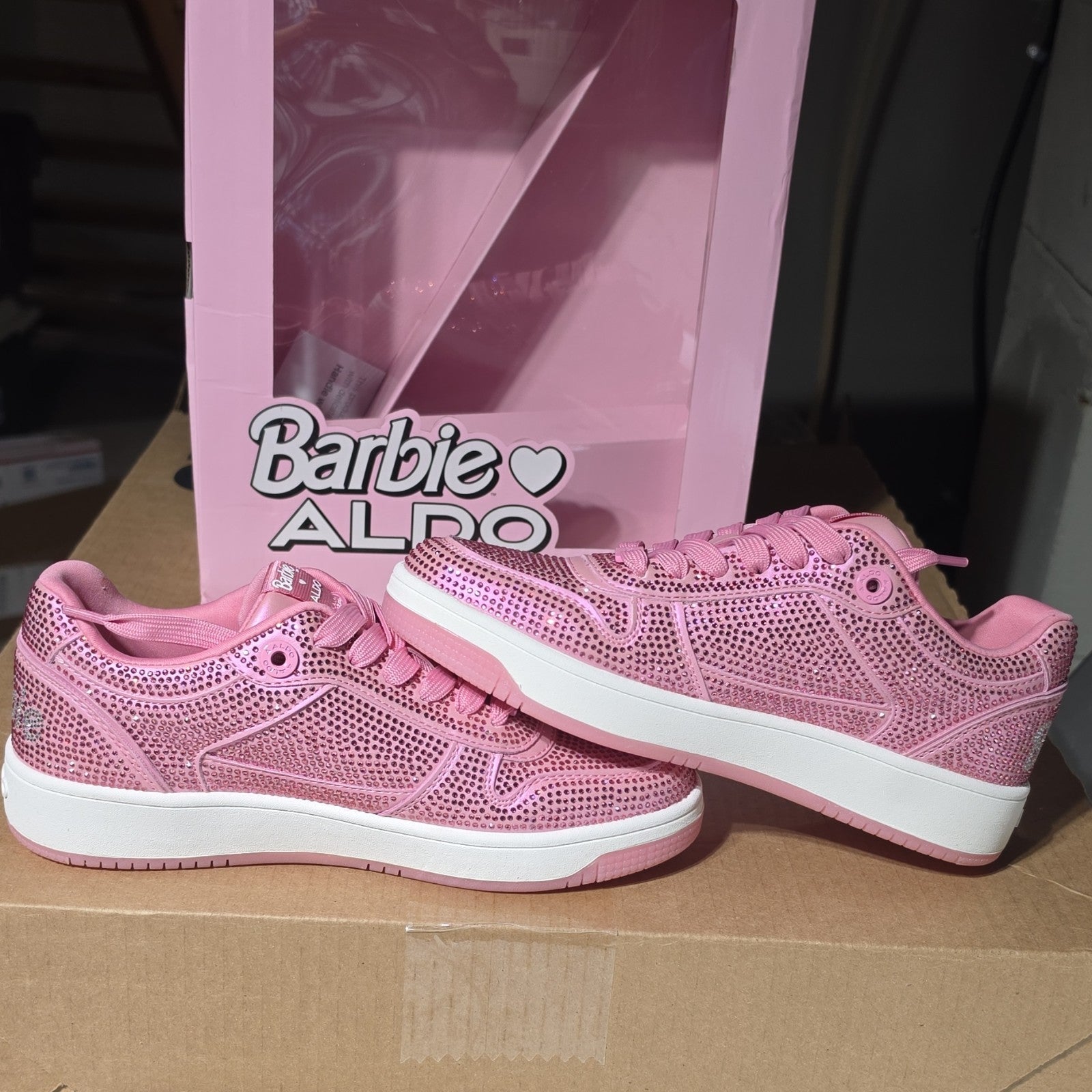 BARBIE ALDO KIDS SNEAKERS PINK GLITTER