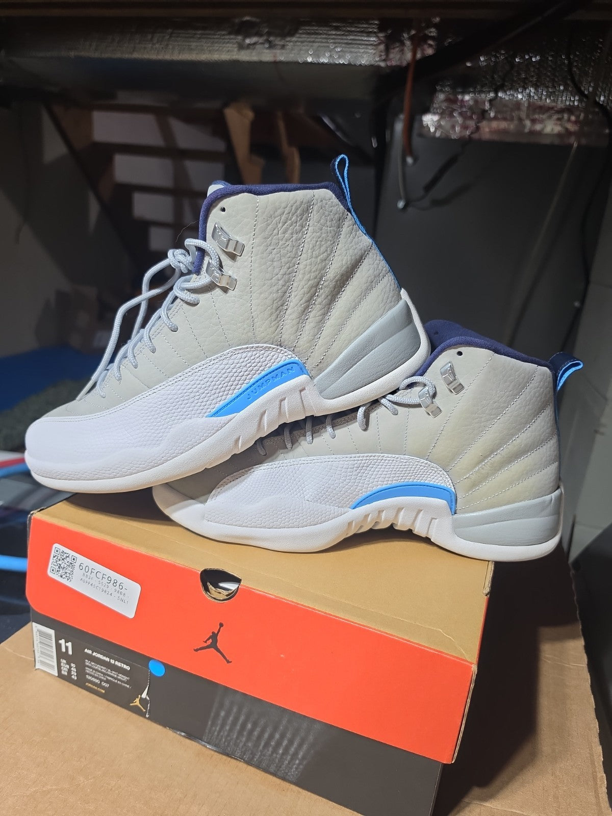 Size 11 - Air Jordan 12 Retro Grey University Blue