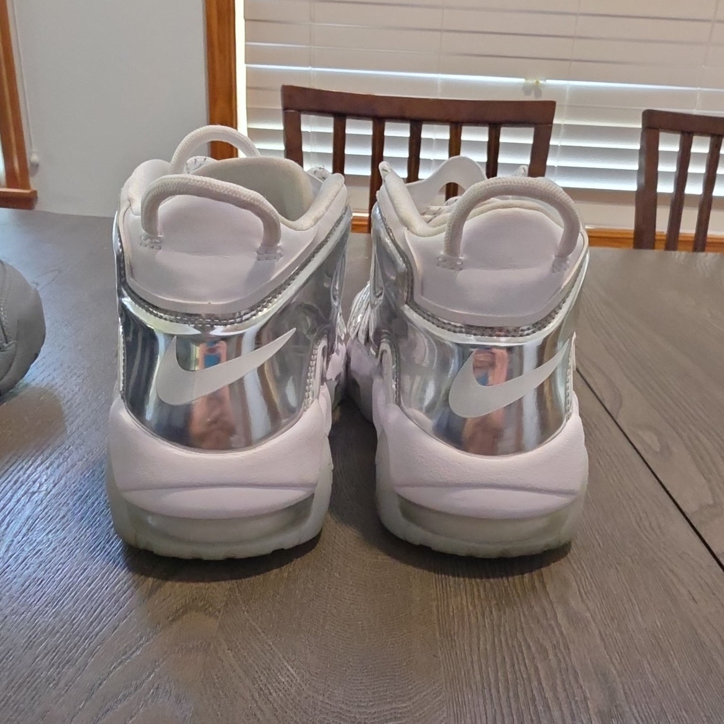 Nike Air More Uptempo Chrome White Silver Men's Sneaker 917593-100
