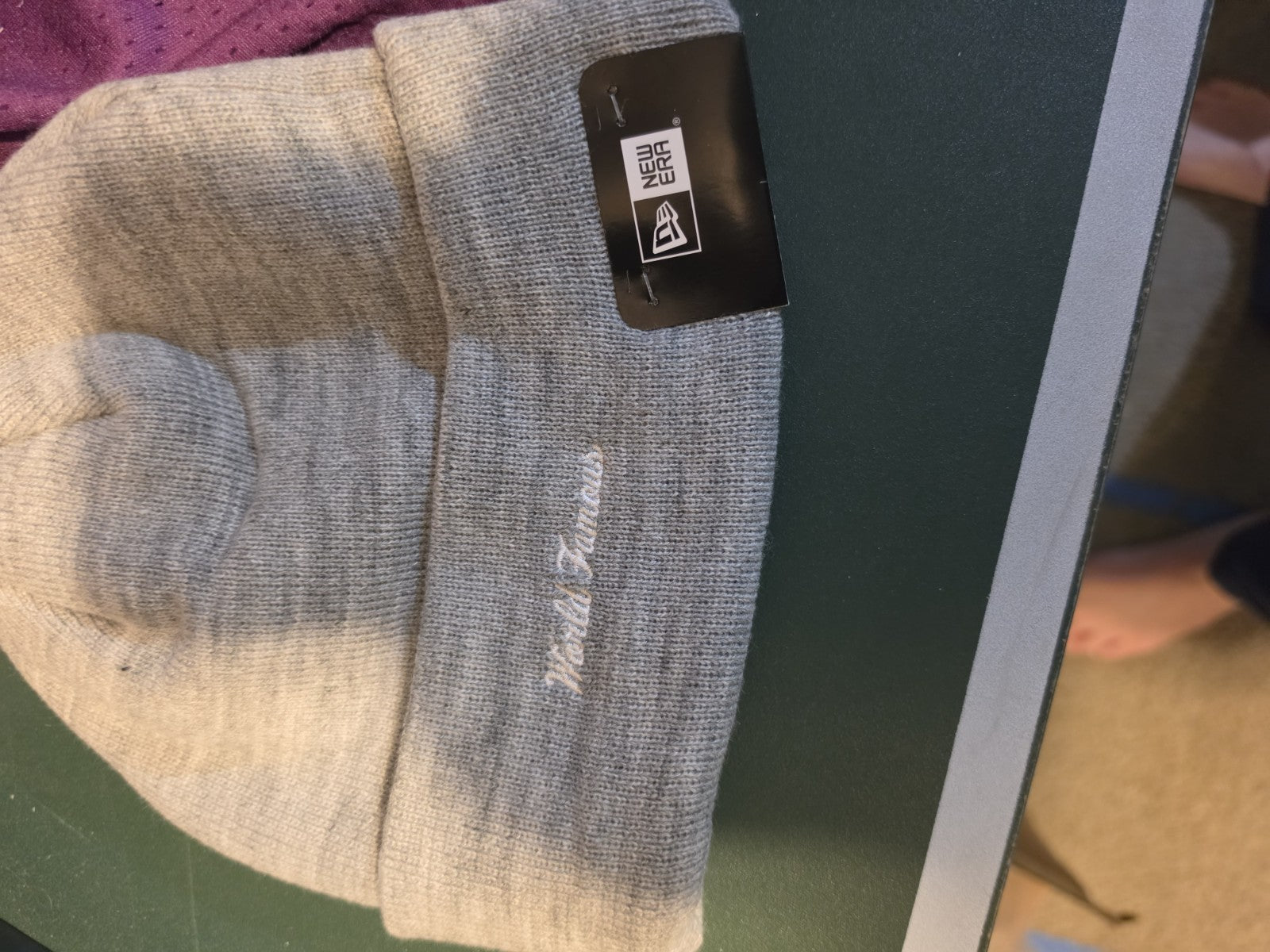 Supreme New Era Box Logo Beanie  Winter Hat FW23 Heather Grey With Camo ￼