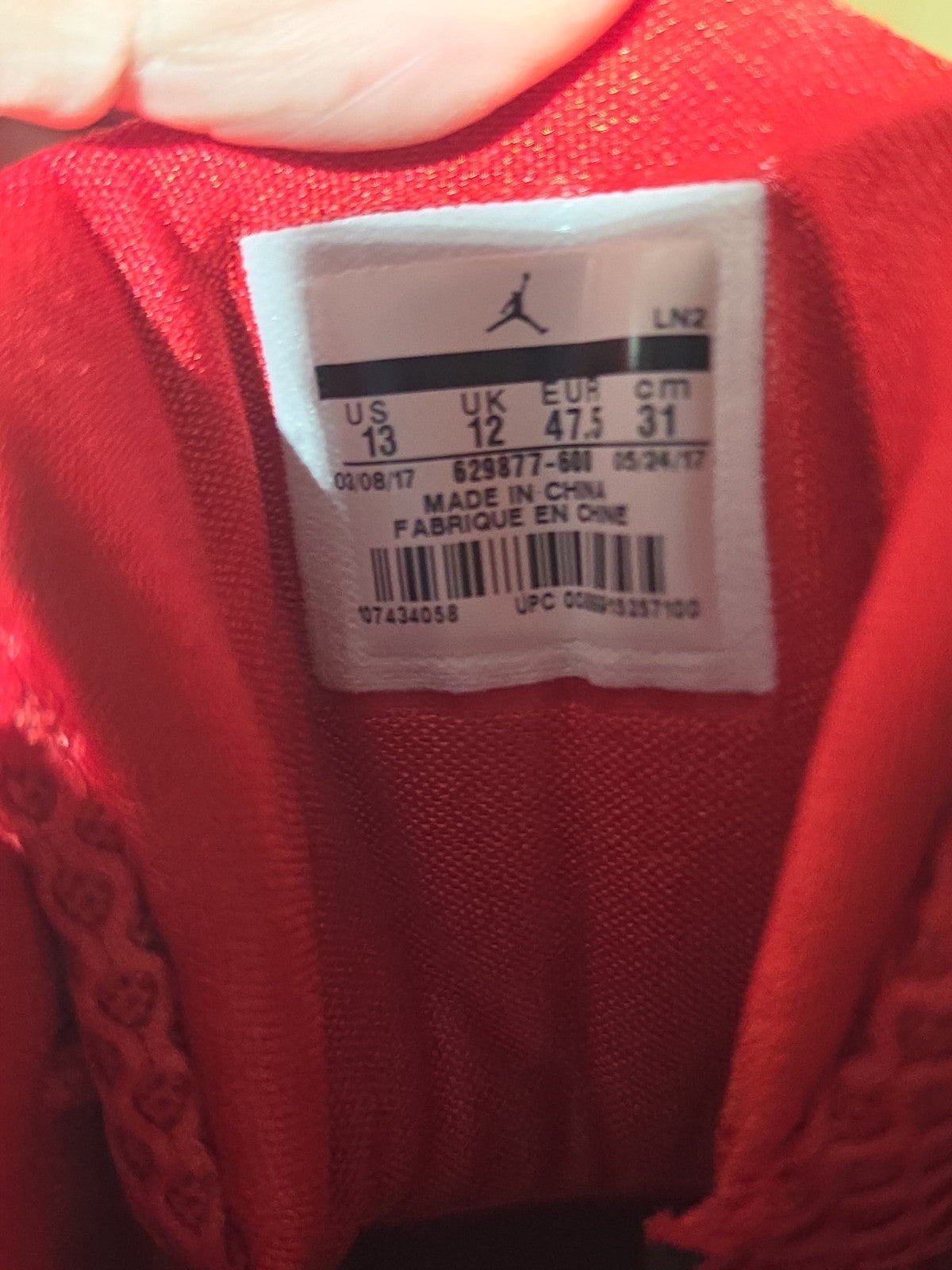 Size 13 - Air Jordan SC-3 University Red