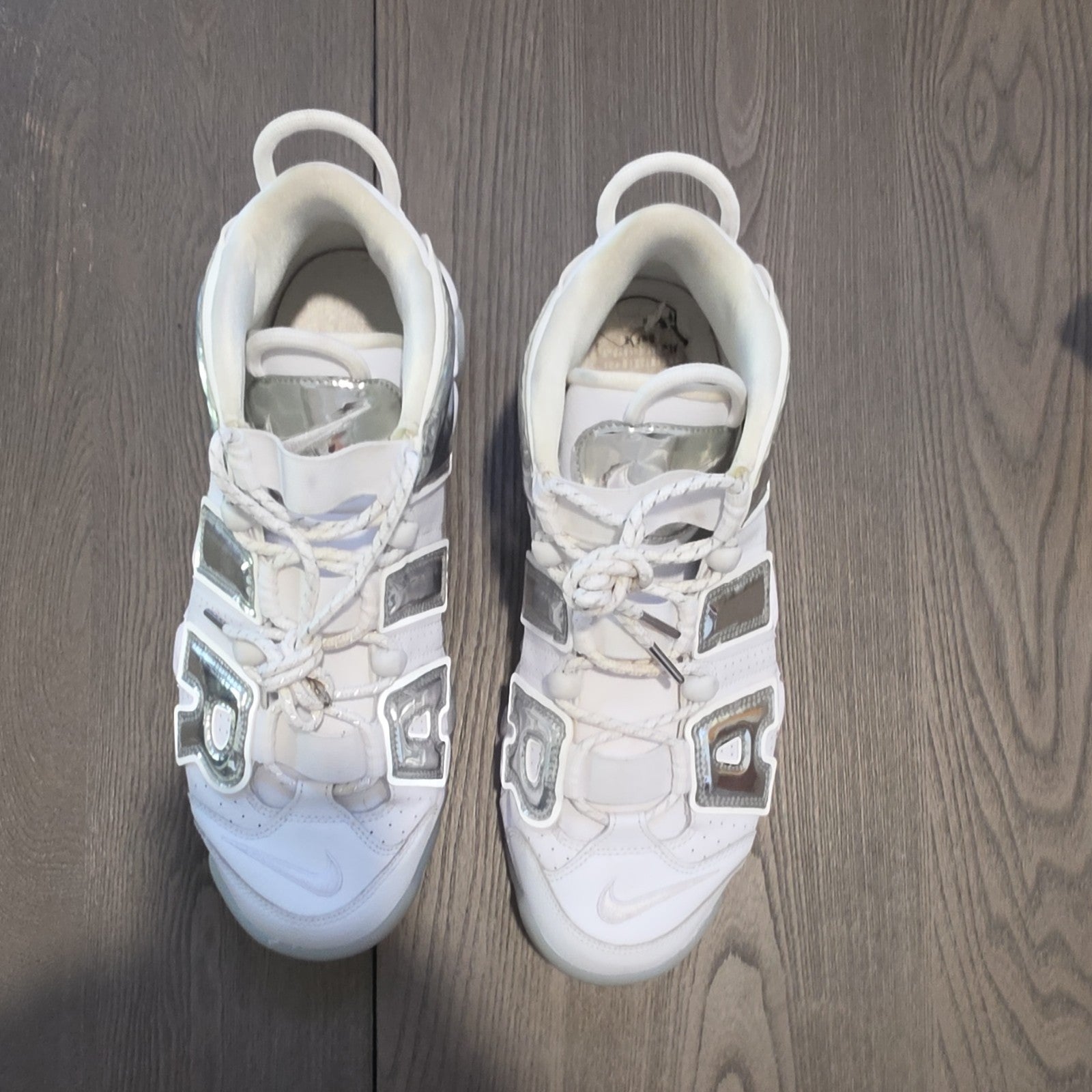 Nike Air More Uptempo Chrome White Silver Men's Sneaker 917593-100