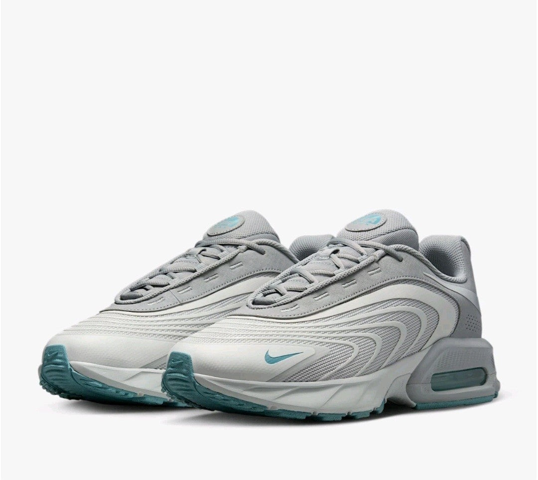 Nike Air Max Gray Teal Men's Sneakers Cushioned Mesh Athletic Shoes