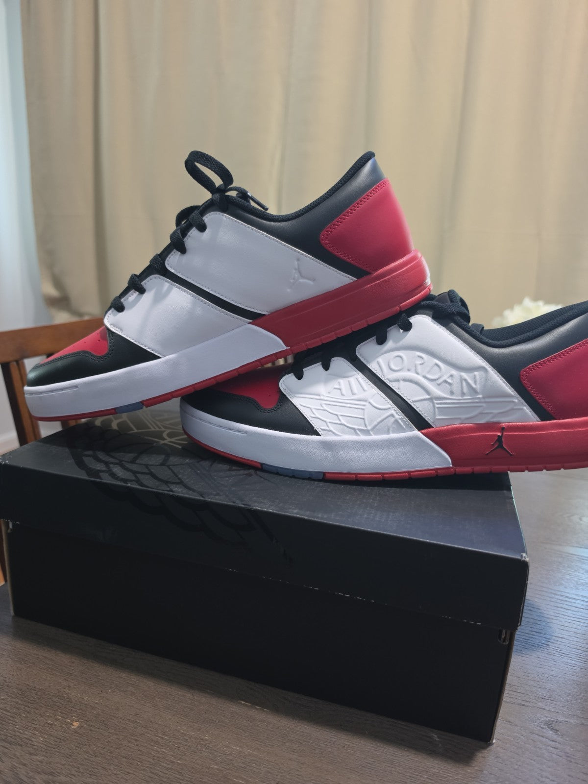 Nike Air Jordan Nu Retro 1 Low Varsity Red/Black/White Mens Shoes Size 13 DV5141