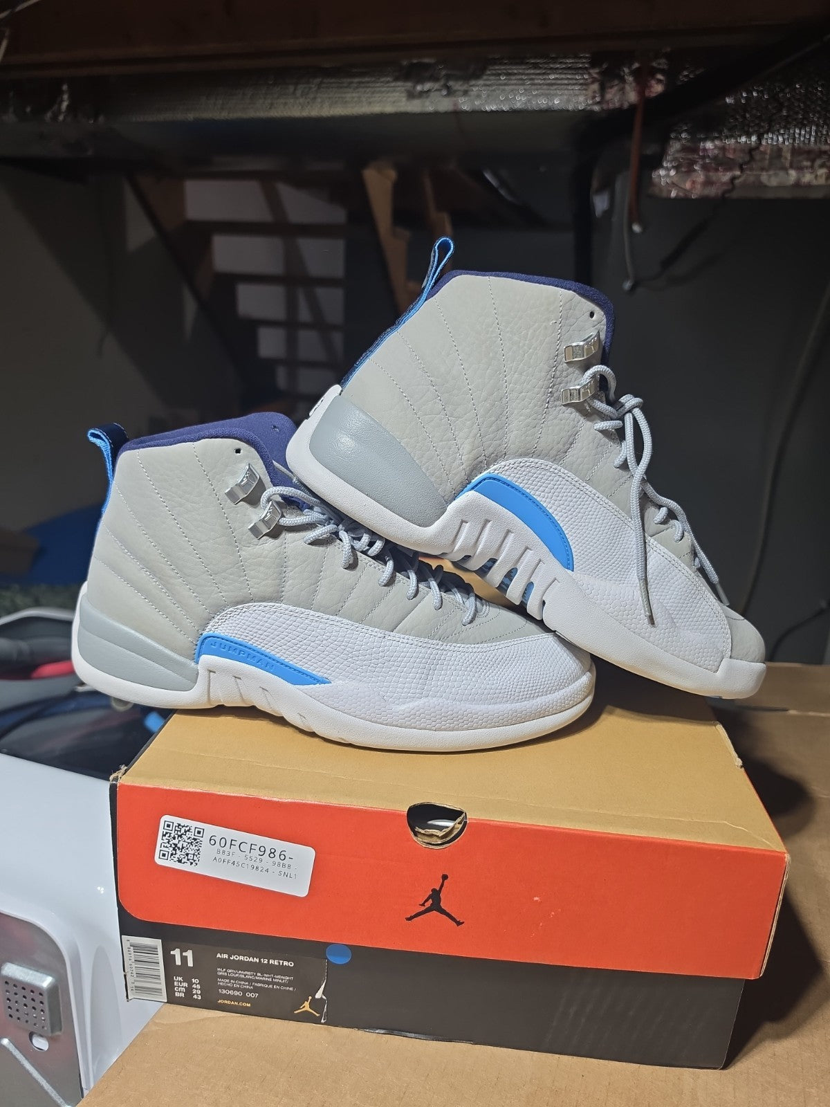Size 11 - Air Jordan 12 Retro Grey University Blue