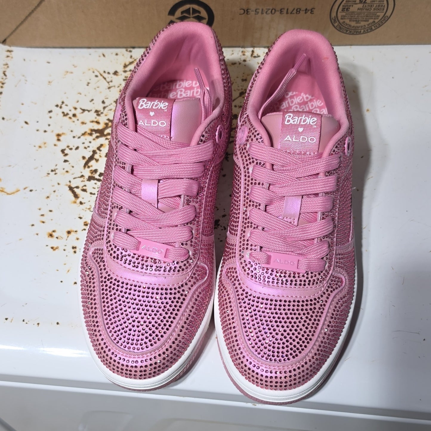 BARBIE ALDO KIDS SNEAKERS PINK GLITTER