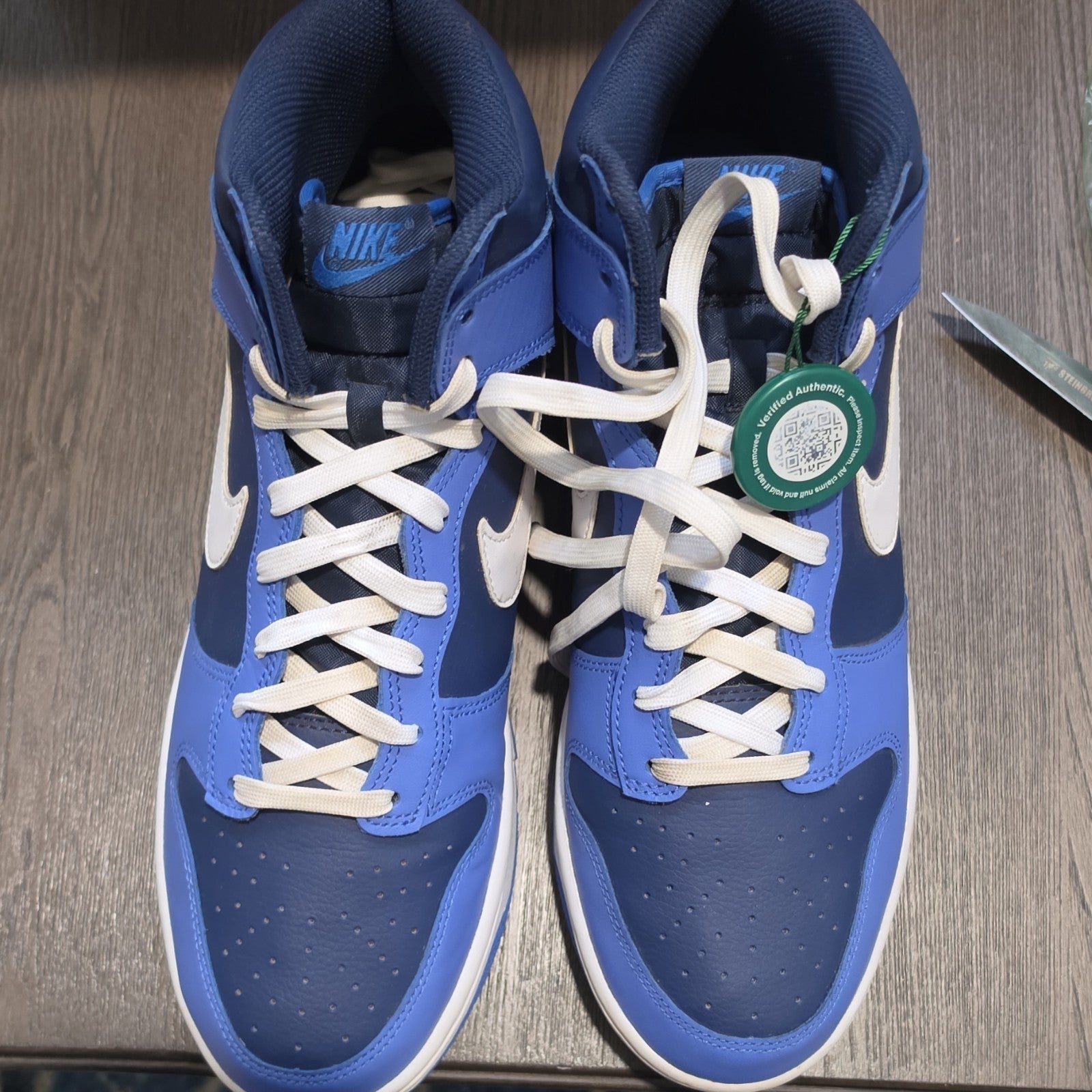 Nike Dunk High Blue White Men's Sneaker Leather Athletic Shoes D16189-400