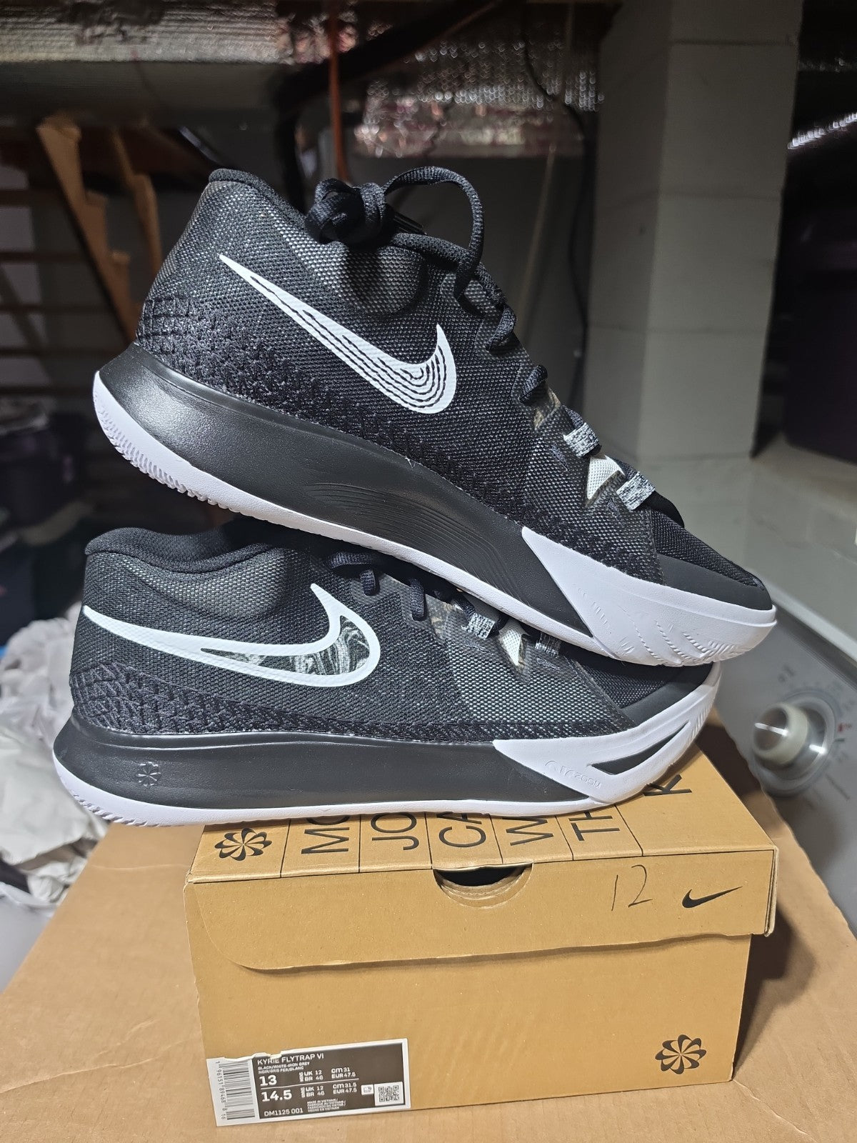 Size 13 - Nike Kyrie Flytrap 6 Black White