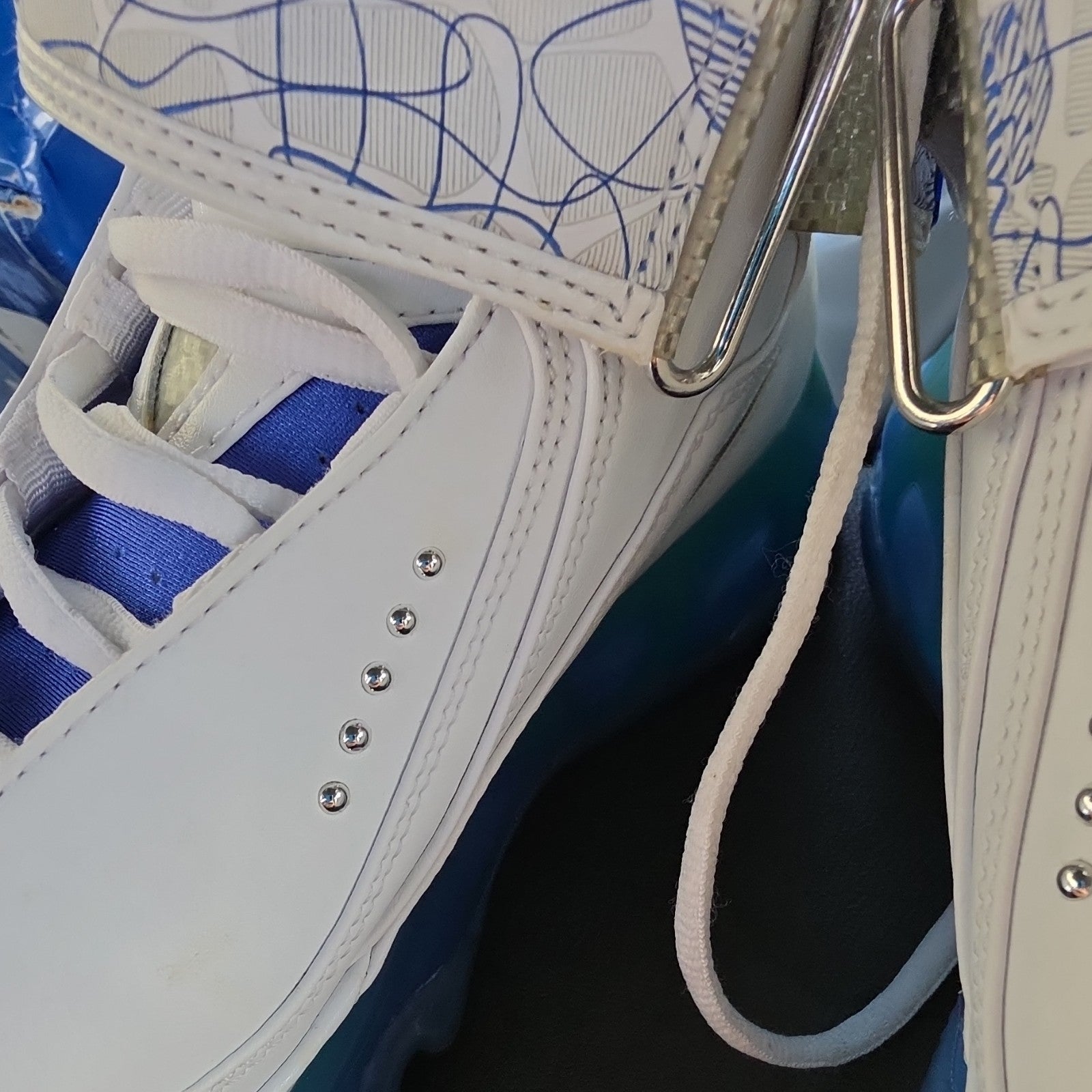 Nike Air Max 360 BB 313697-111 White Varsity Royal Leather Men's Sneaker
