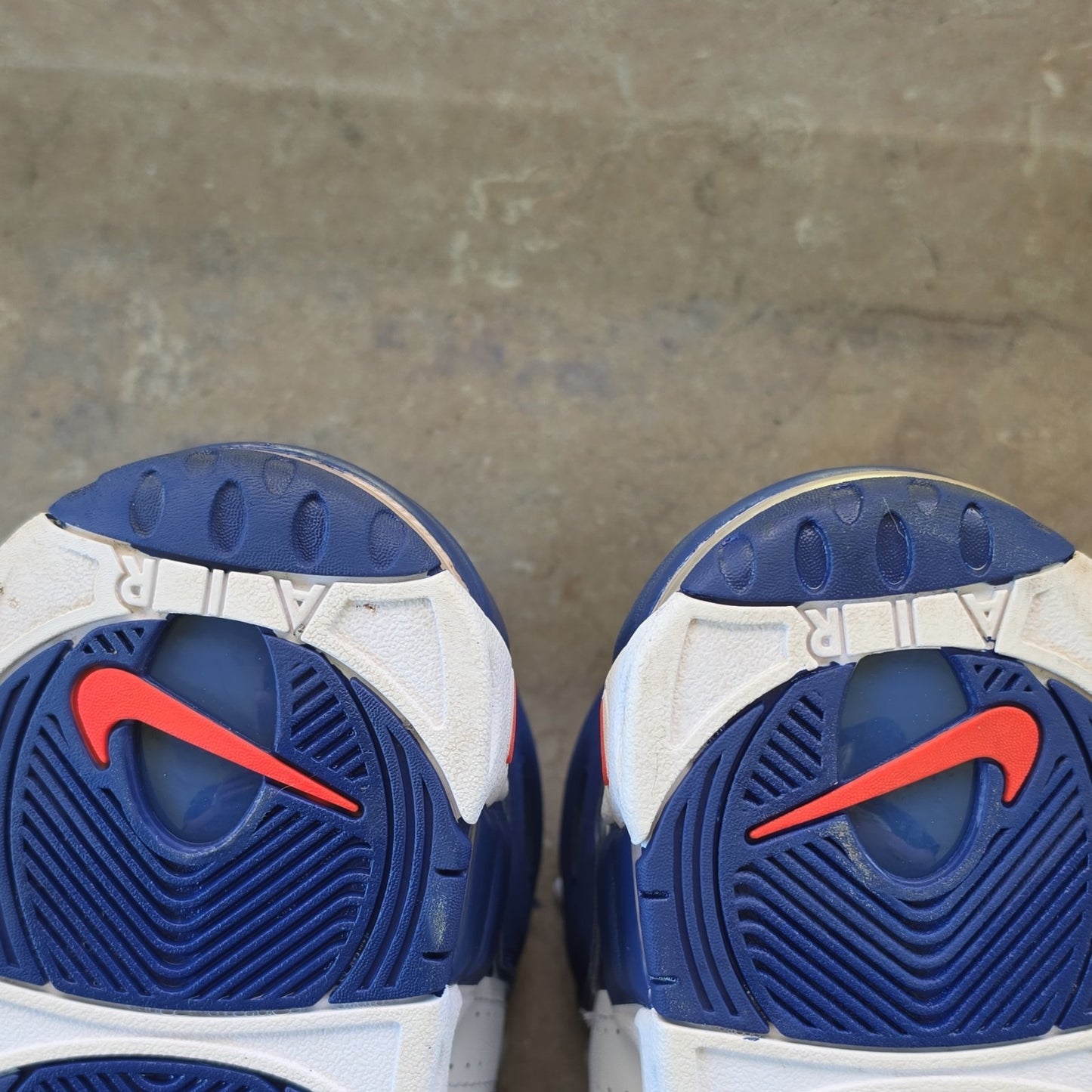 Nike Air More Uptempo White/Blue/Red Men's High Top Basketball Sneakers 2017
