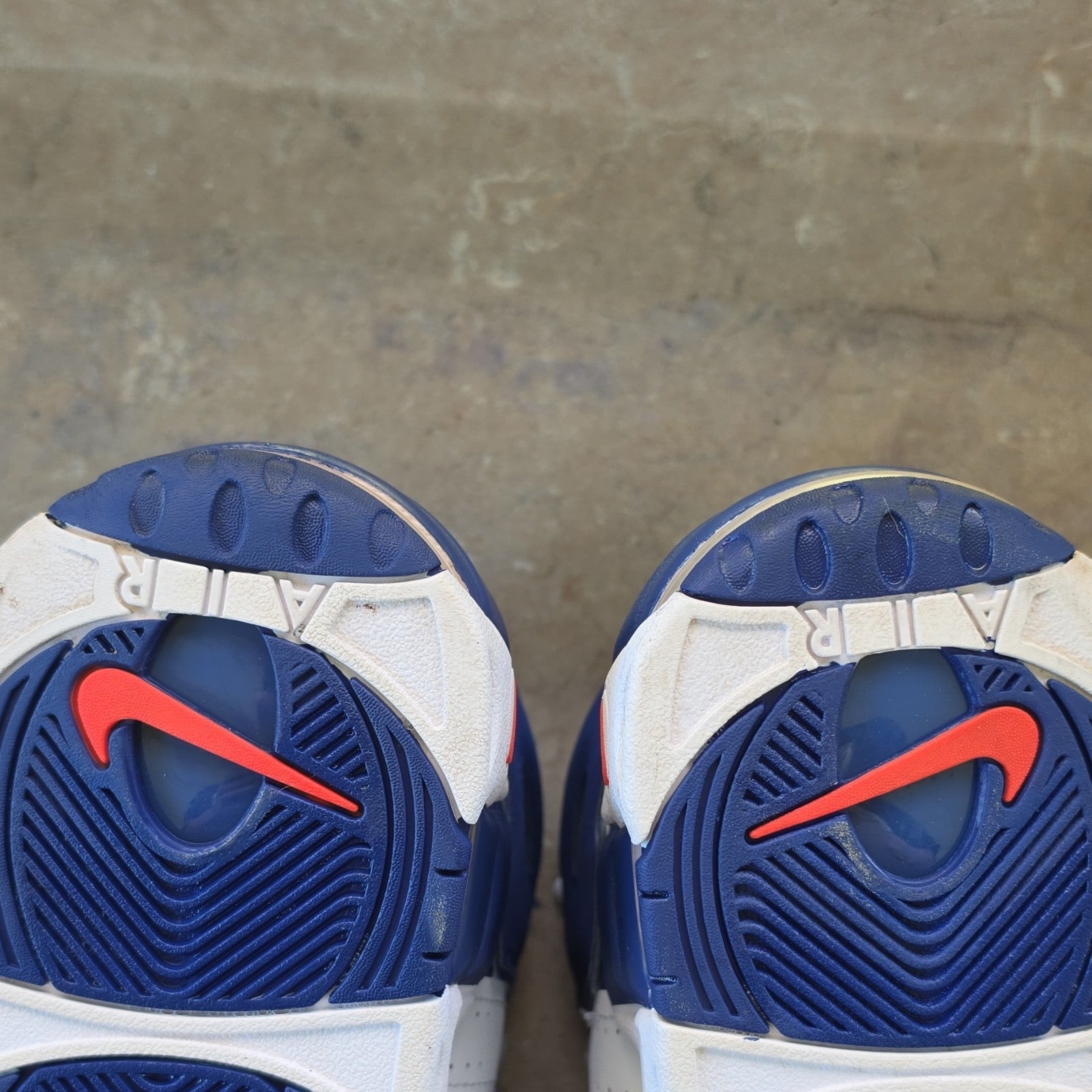 Nike Air More Uptempo White/Blue/Red Men's High Top Basketball Sneakers 2017
