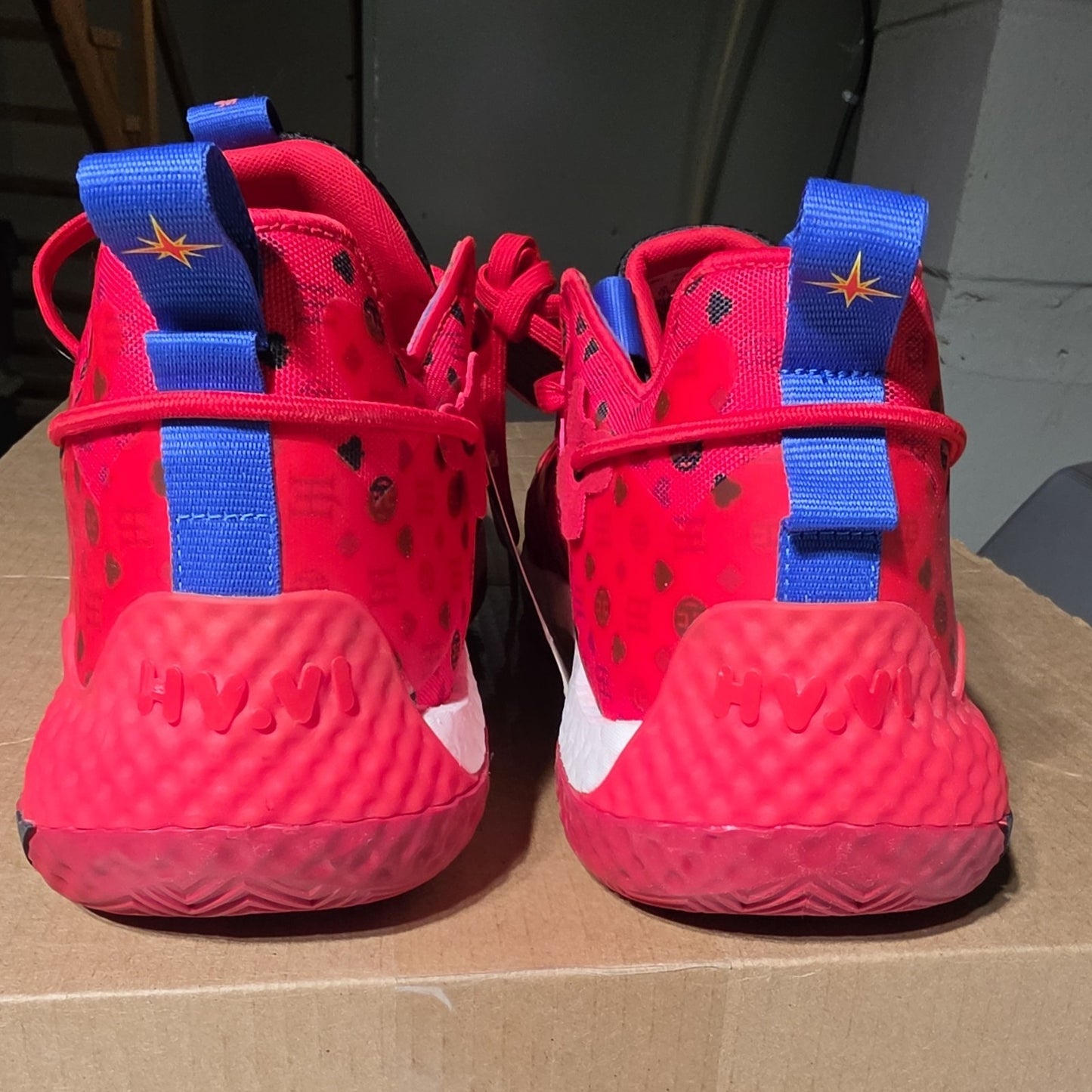 adidas James Harden AS HV6 d Vivid Red Basketball Shoes US 14 UK 13.5