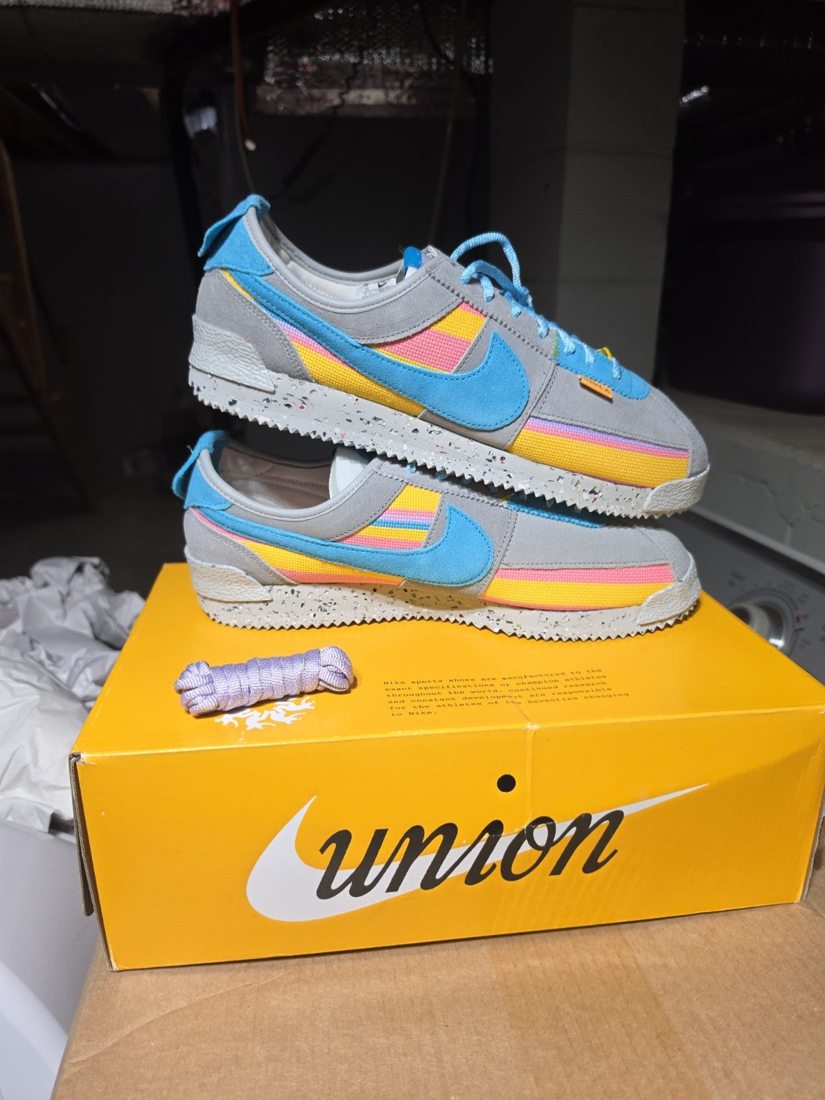Nike Cortez SP x Union LA Shoes Light Gray Smoke Blue Fury SZ 13 ( DR1413-002 )