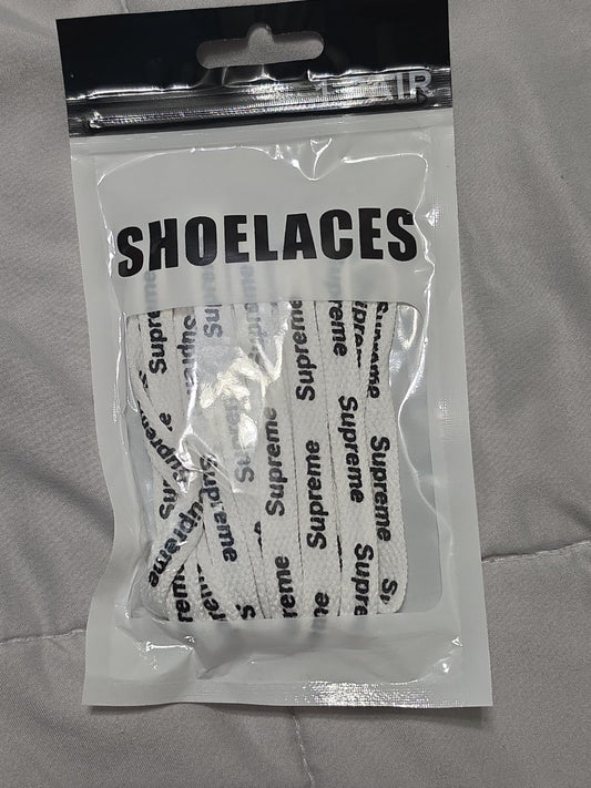 supreme shoe laces White 160 cm