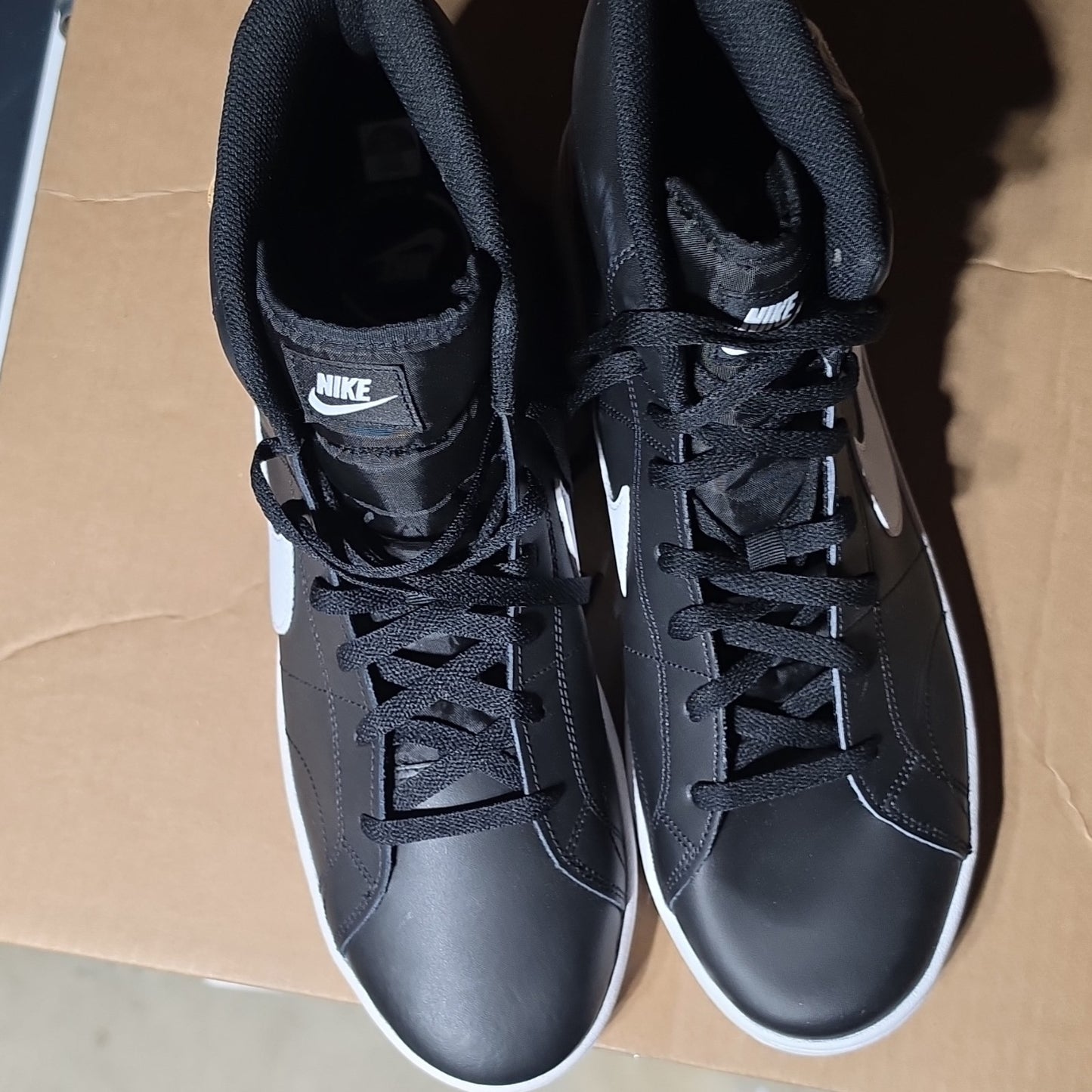 Nike CQ9179-001 Black White Lace Up High Top Comfort Insole Men's Sneakers US 13