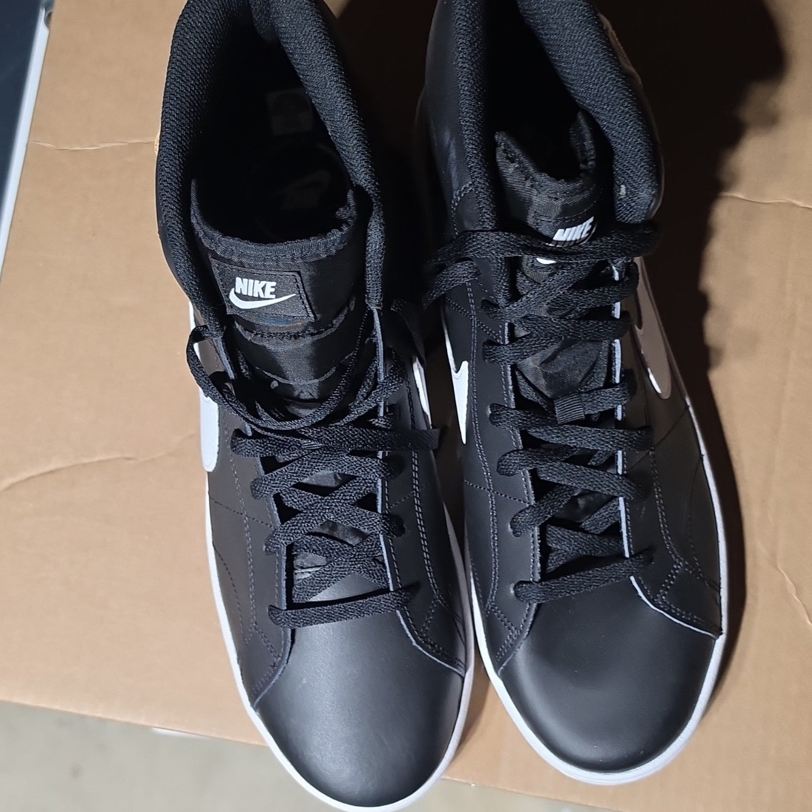 Nike CQ9179-001 Black White Lace Up High Top Comfort Insole Men's Sneakers US 13