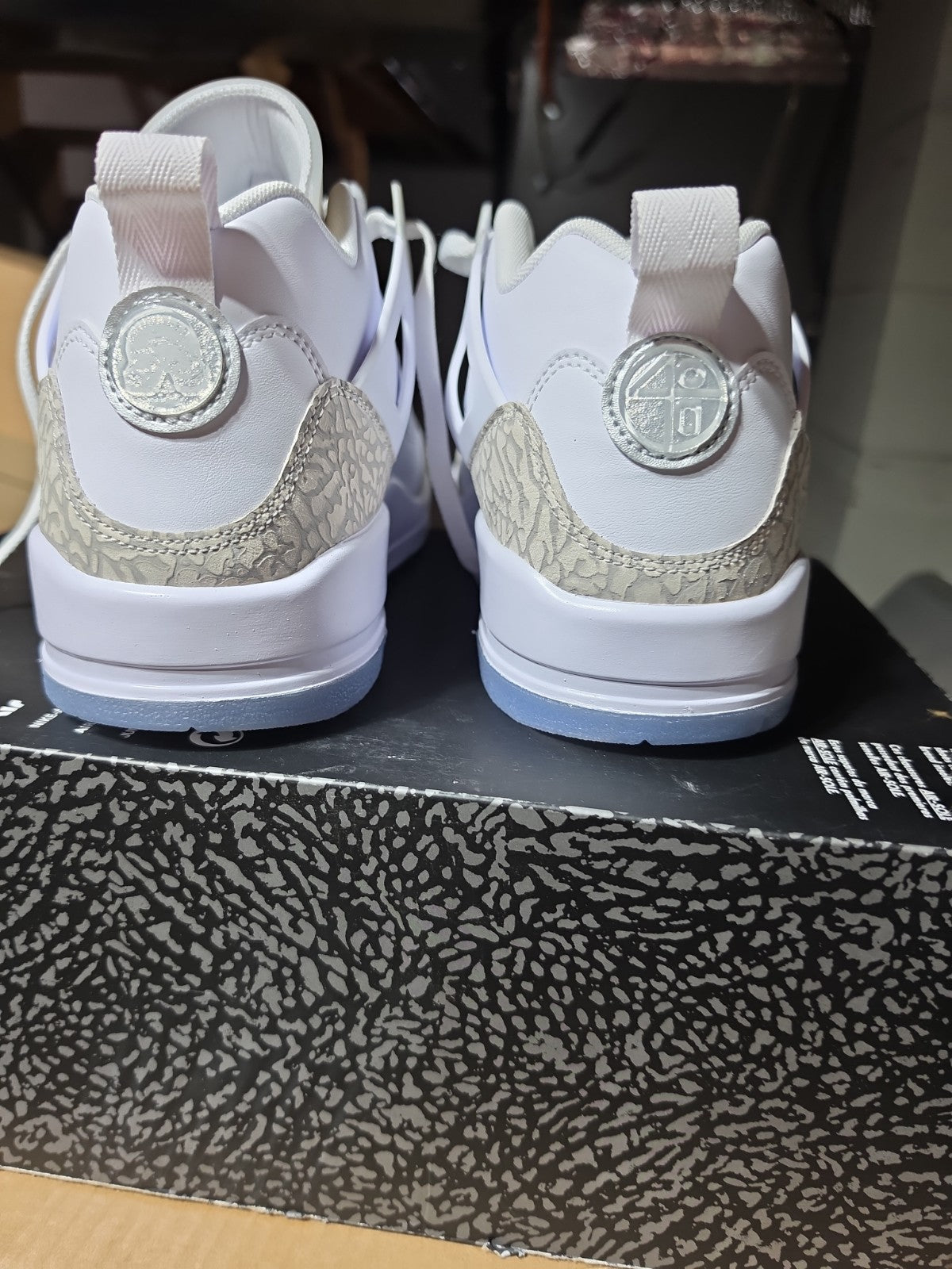 Size 13 - Air Jordan Spizike Low White Neutral Grey