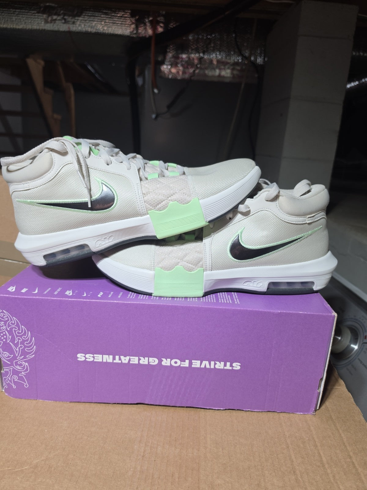Size 14 - Nike LeBron Witness VIII Light Bone/Vapor Green/Swan/Anthracite