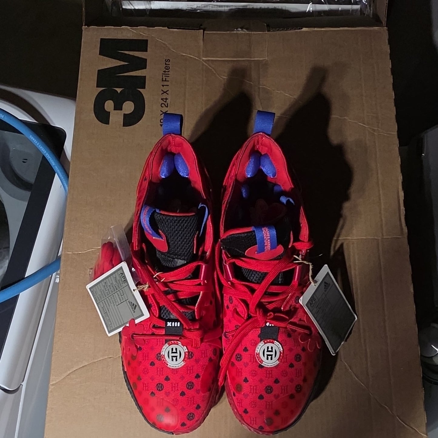 adidas James Harden AS HV6 d Vivid Red Basketball Shoes US 14 UK 13.5