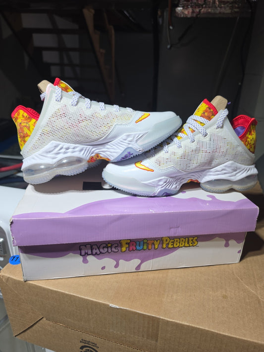 Size 6.5 - Flintstone x Nike LeBron 19 Low Magic Fruity Pebbles