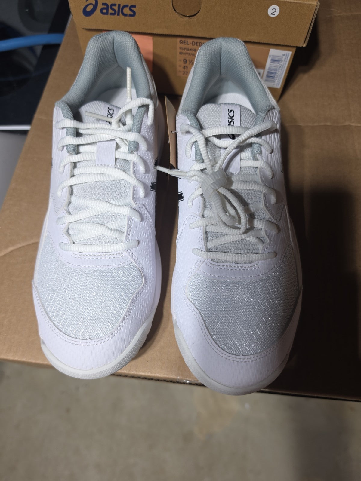 Size 9.5 - Asics Gel Dedicate 8 White Black