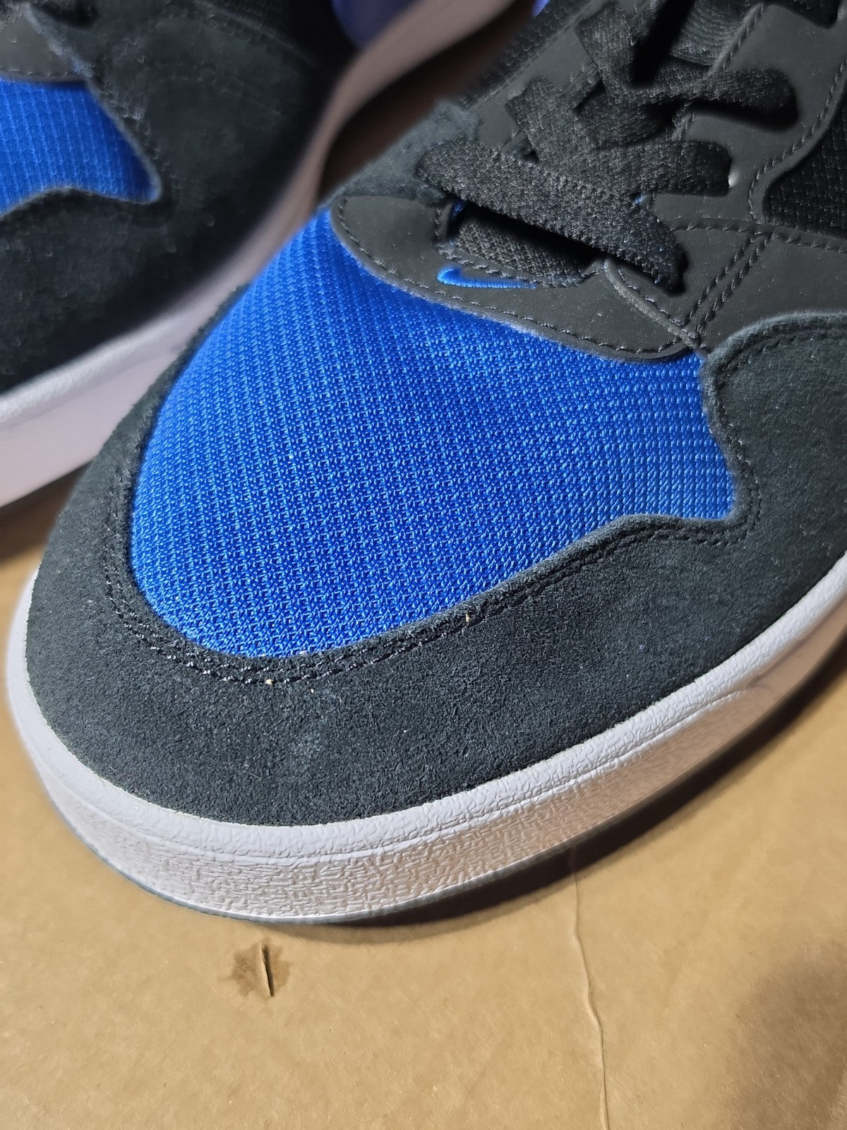 Nike Men's SB Alleyoop Classic Suede Mesh Shoes Black Royal Blue Size 13 NIB