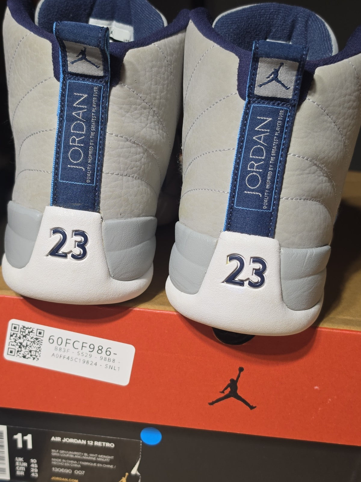 Size 11 - Air Jordan 12 Retro Grey University Blue