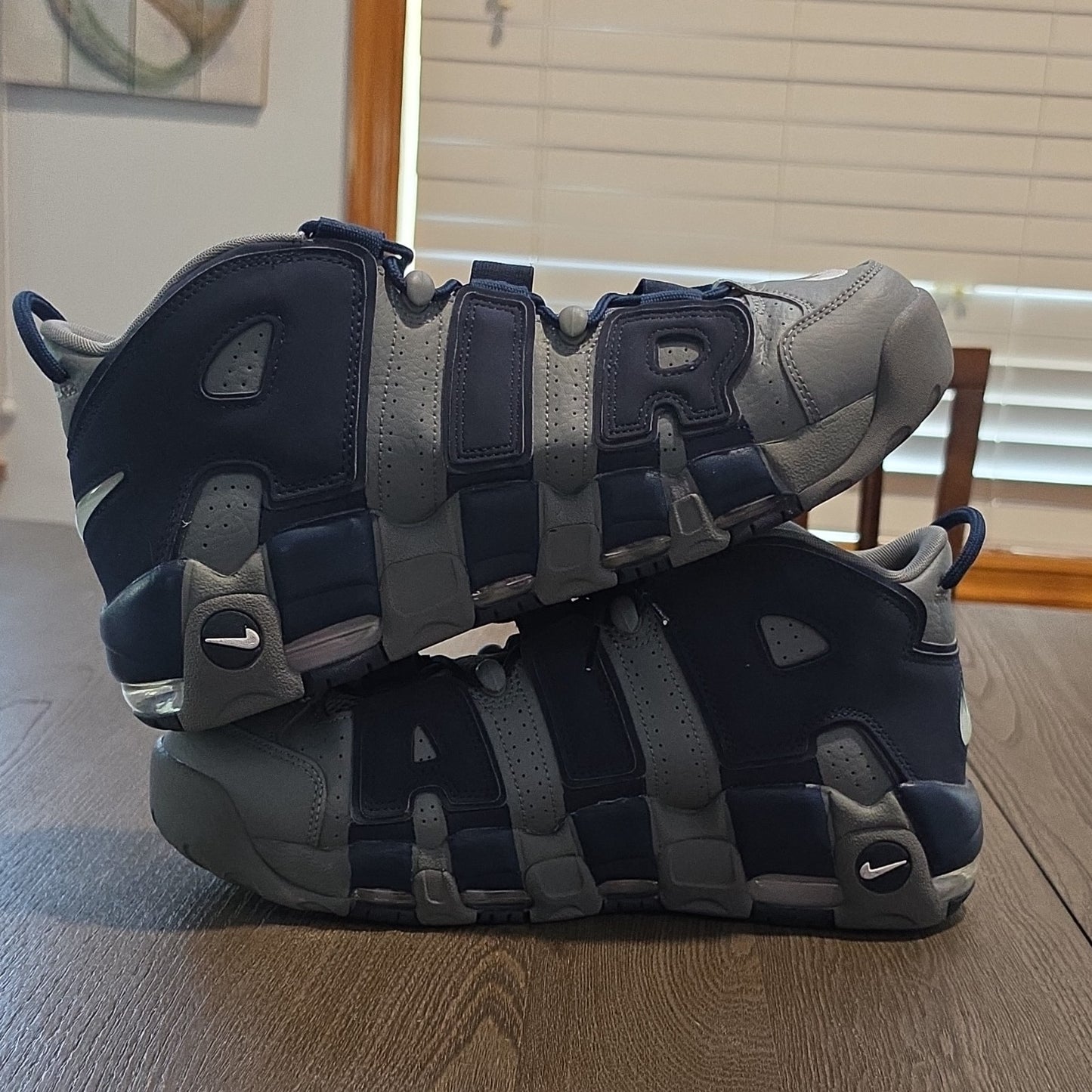 Nike Air More Uptempo Georgetown Gray Navy Men's Sneaker 921948-003