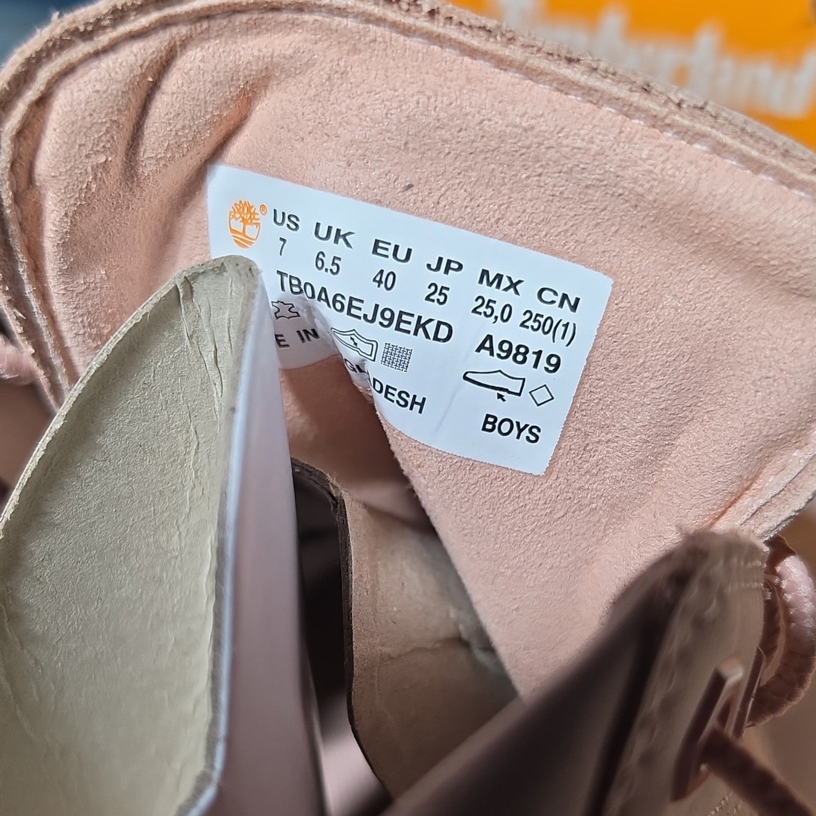 Timberland Stone Street Mid LC Chukka Pink Juniors Size 7 Boots TB0A6EJ9EKD