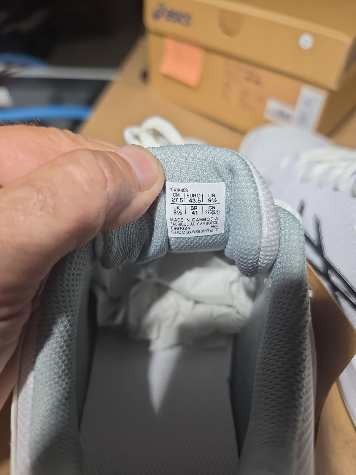 Size 9.5 - Asics Gel Dedicate 8 White Black