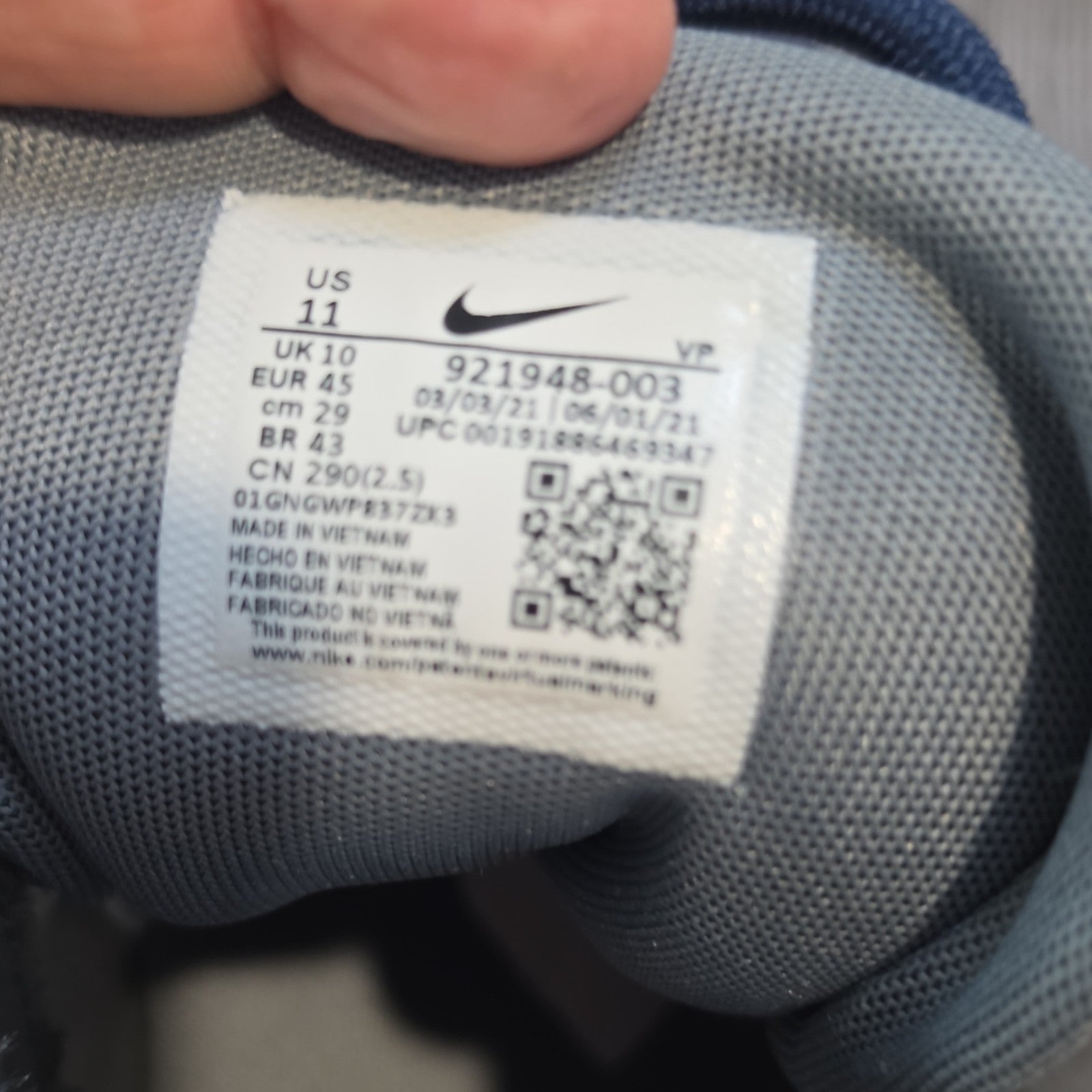 Nike Air More Uptempo Georgetown Gray Navy Men's Sneaker 921948-003