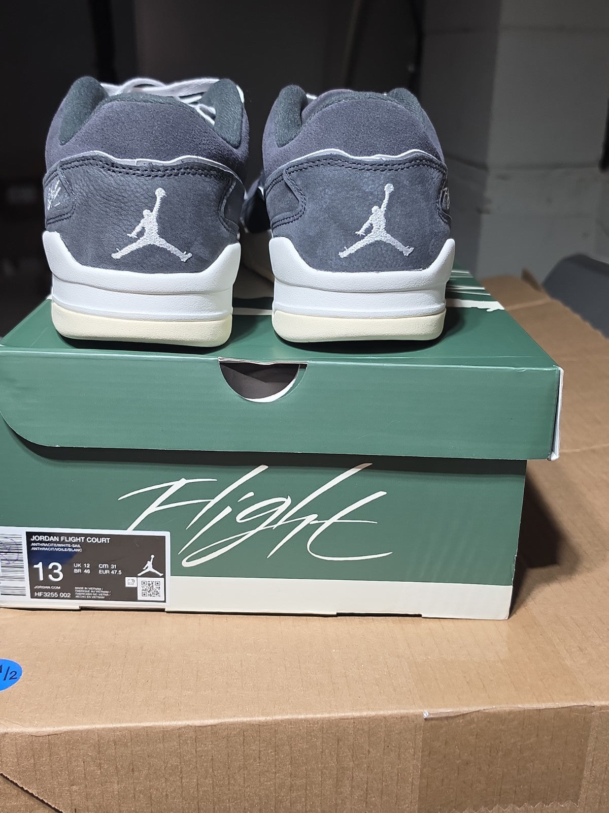 Size 13- Air Jordan Flight Court Anthracite Sail