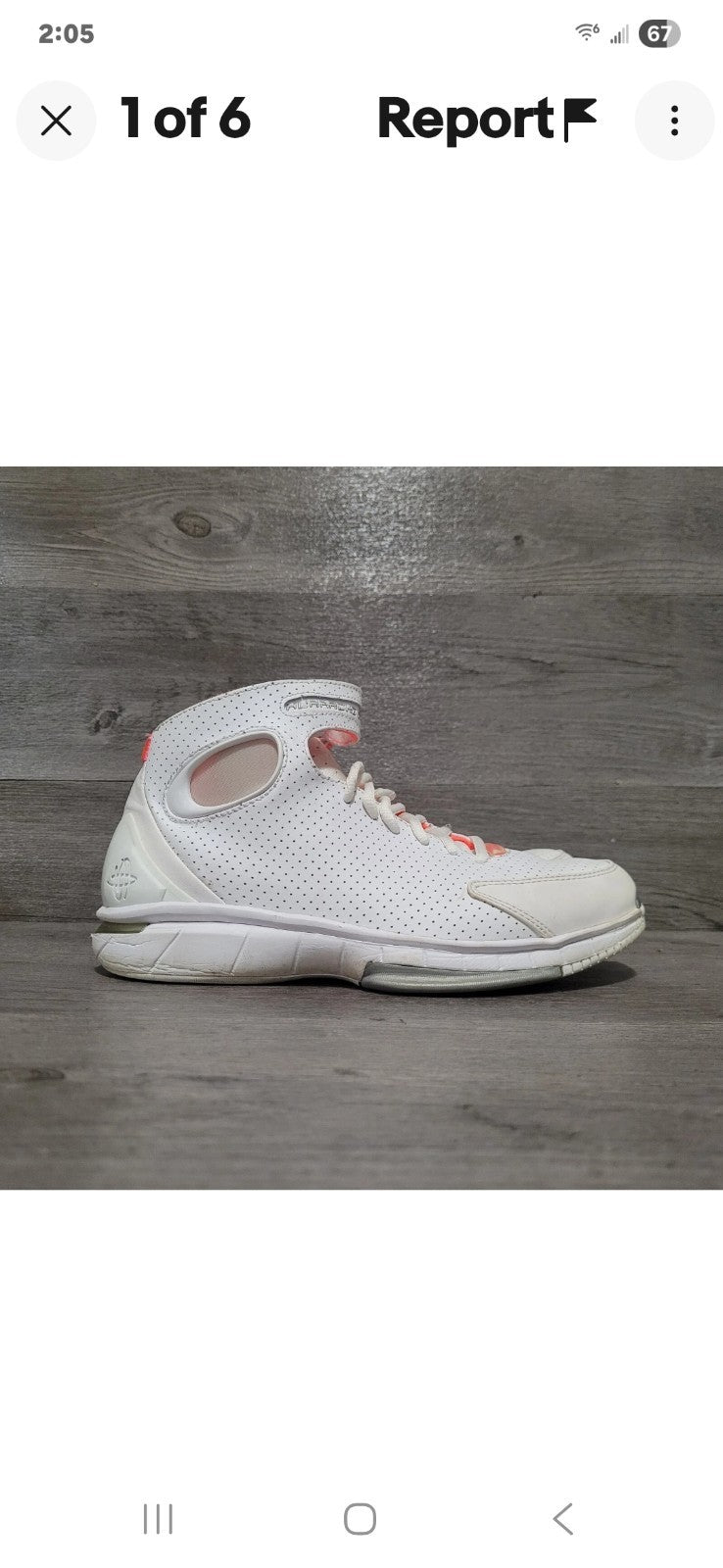 Nike Air Zoom Drive White Red Men's Basketball Shoes Perforated Mid Top